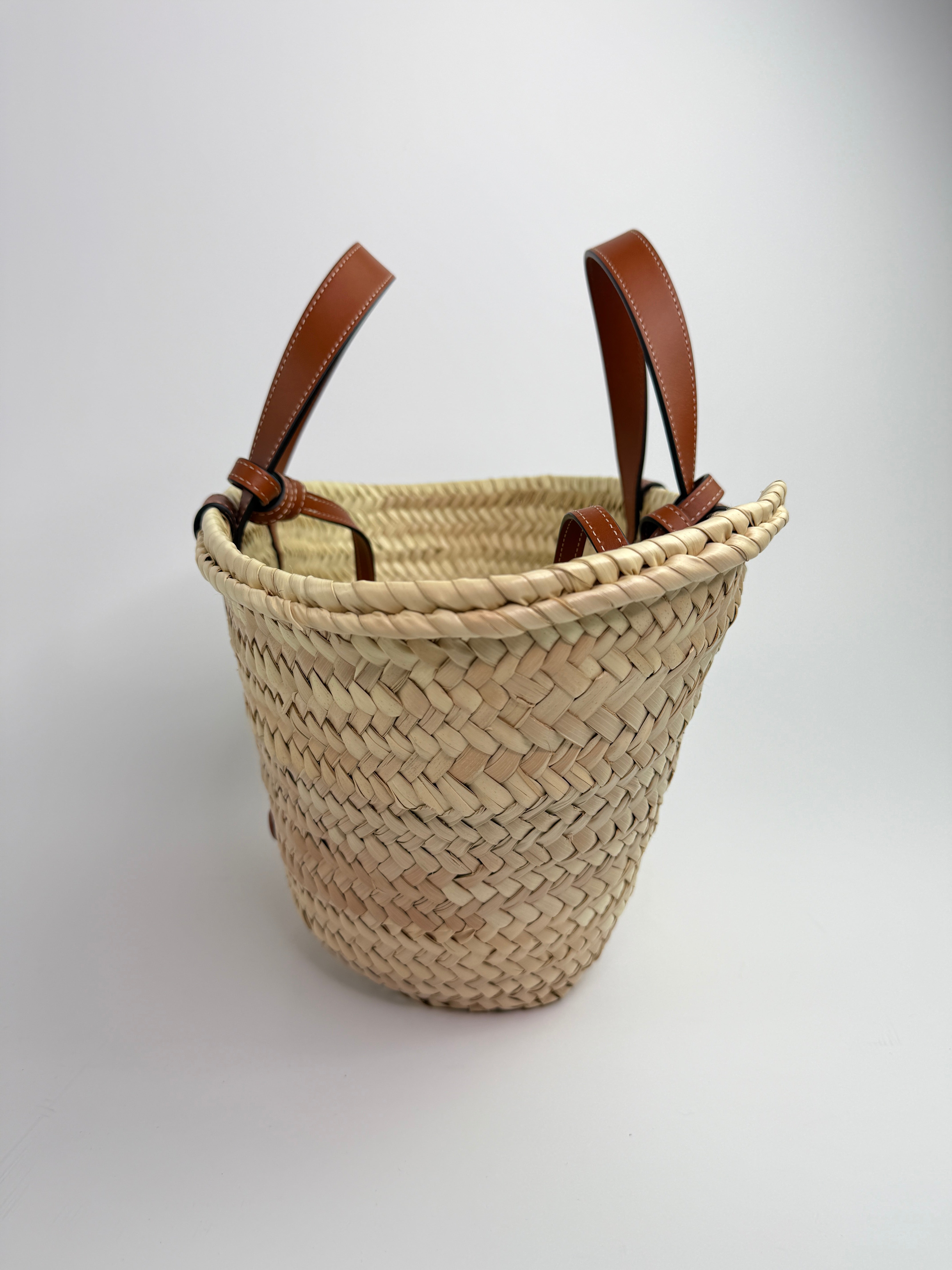 Celine Teen Classic Panier in Palm leaves and Calfskin