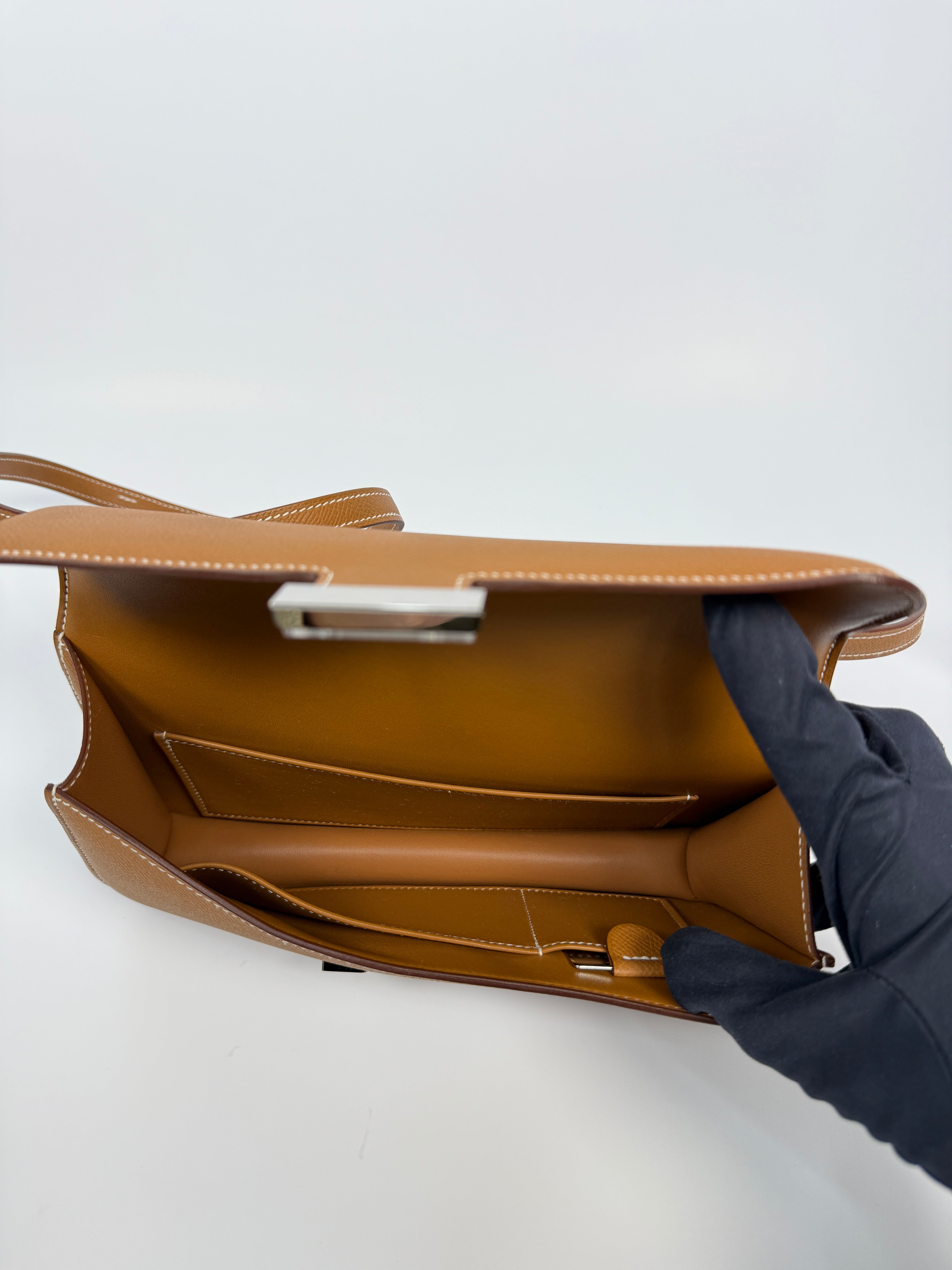 Authentic Pre Loved Hermès Constance Elan In Gold Epsom Leather With Palladium Hardware New & Unused