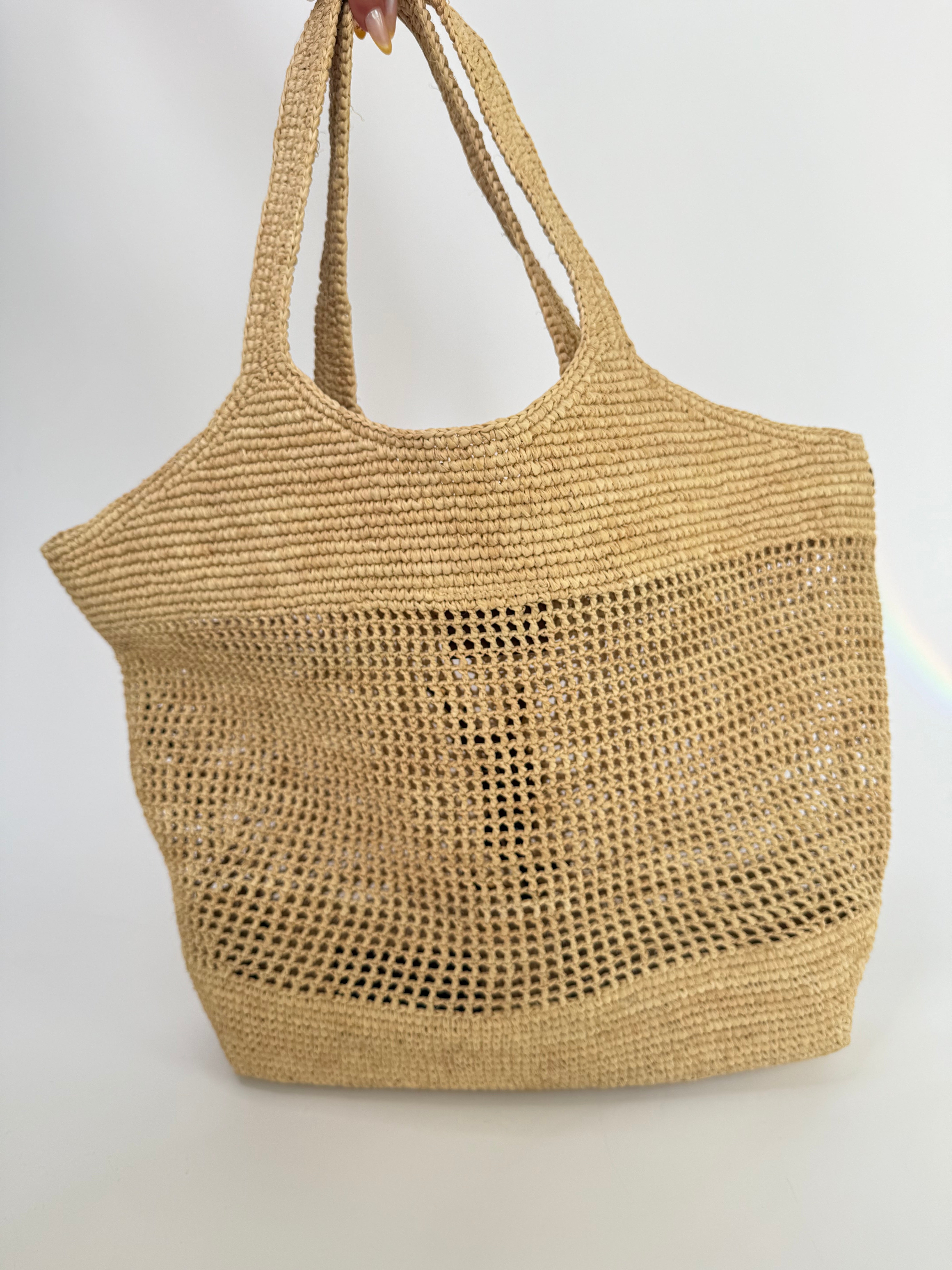 Saint Laurent ICare Raffia Maxi Bag