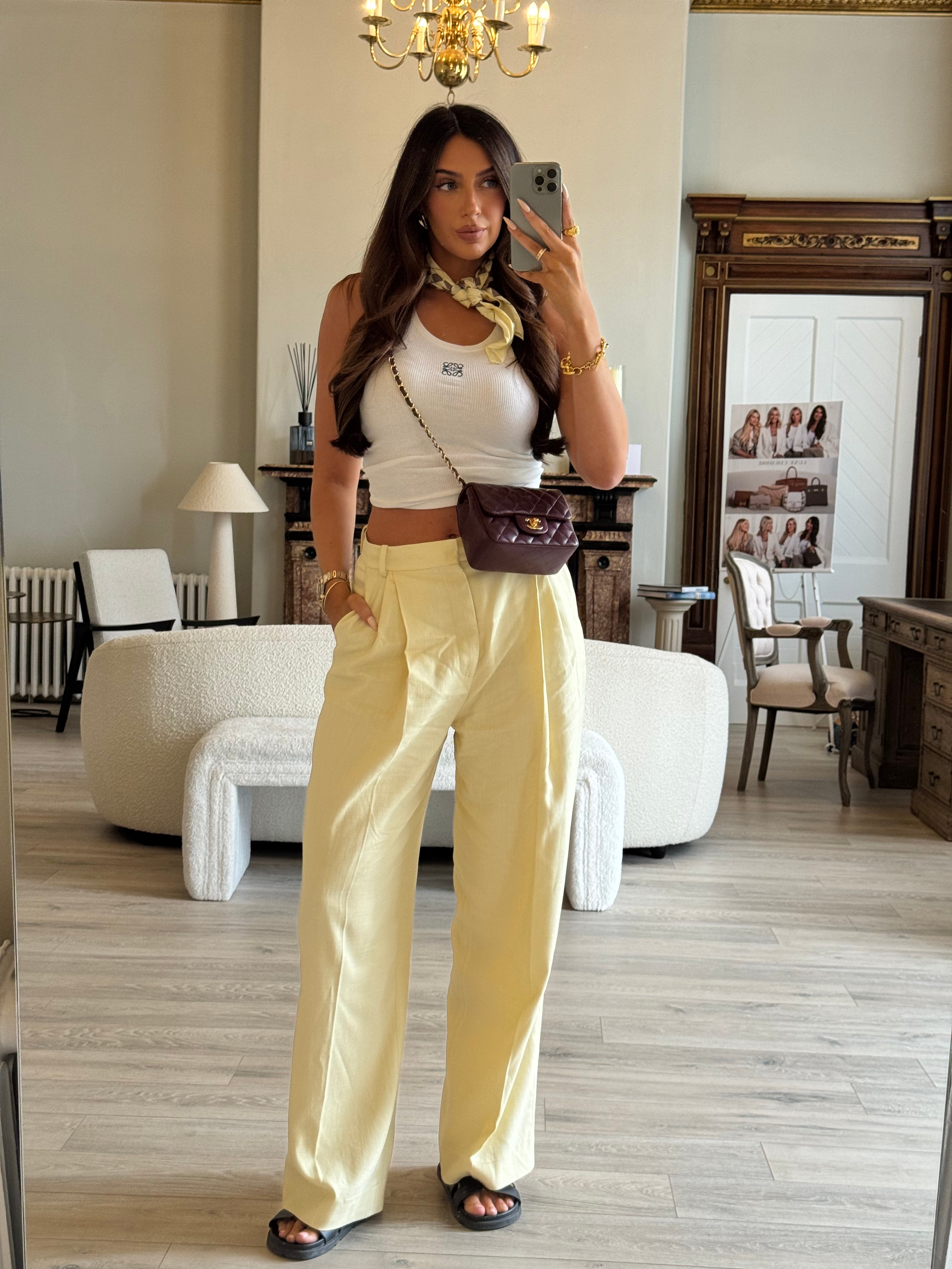 Chanel Mini Square In Burgundy Lambskin Leather With GHW