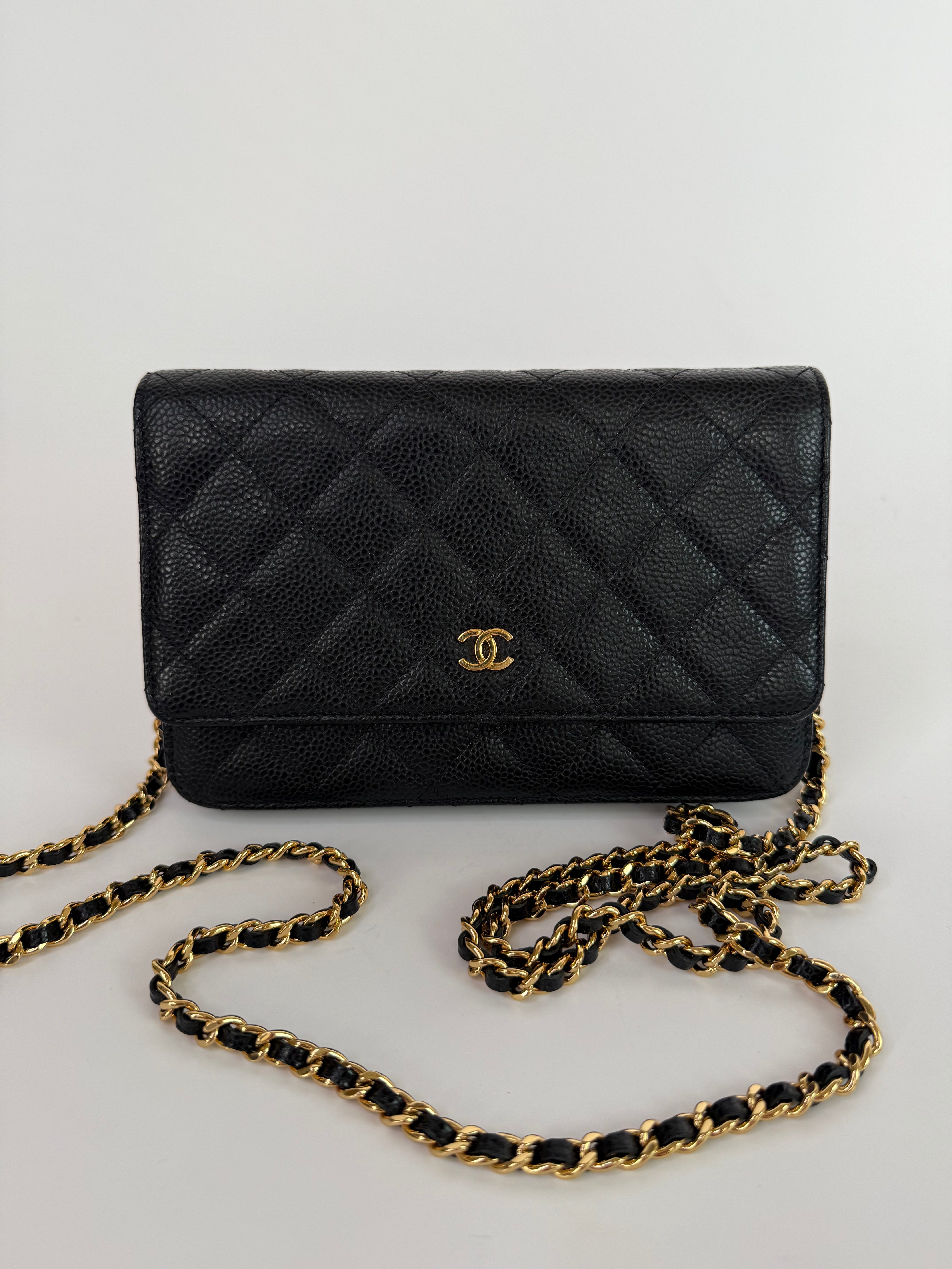 Chanel Wallet On Chain Black Caviar Leather With GHW