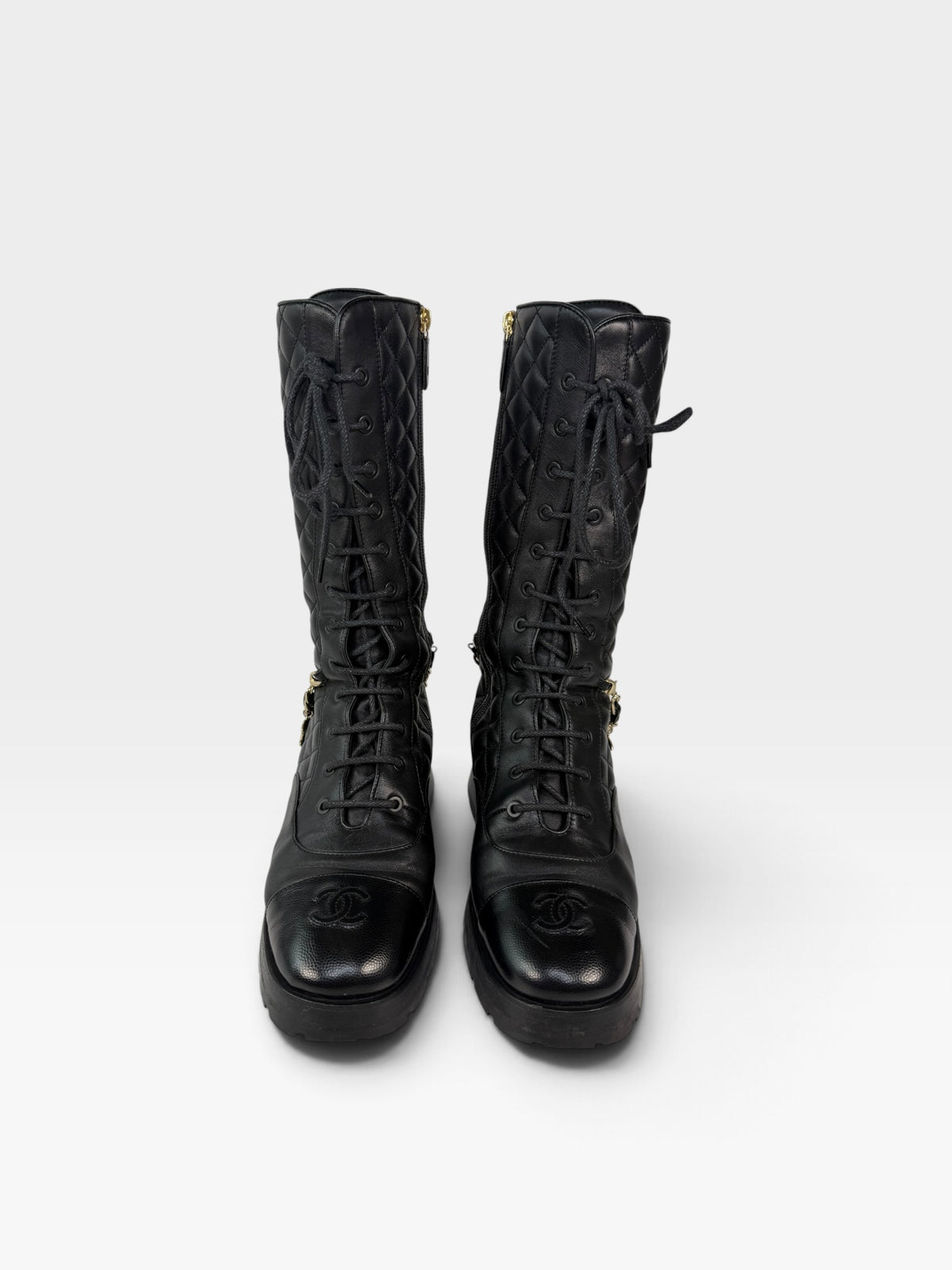 Chanel Biker Boots (Size 40.5 /UK 7.5) 100% authentic and preloved in excellent condition