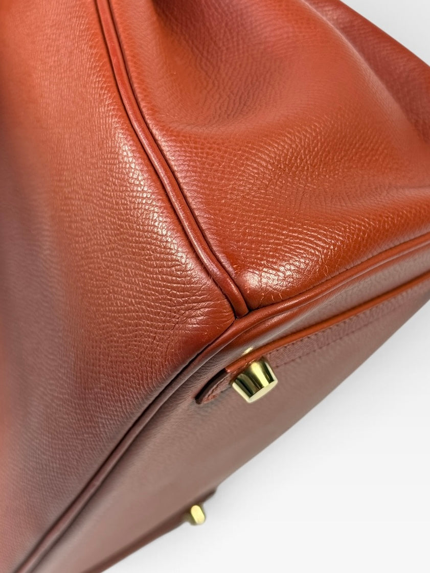 Hermès Birkin 30 In Rouge Venetian Epsom Leather With Gold Hardware. 100% authentic and preloved in excellent condition
