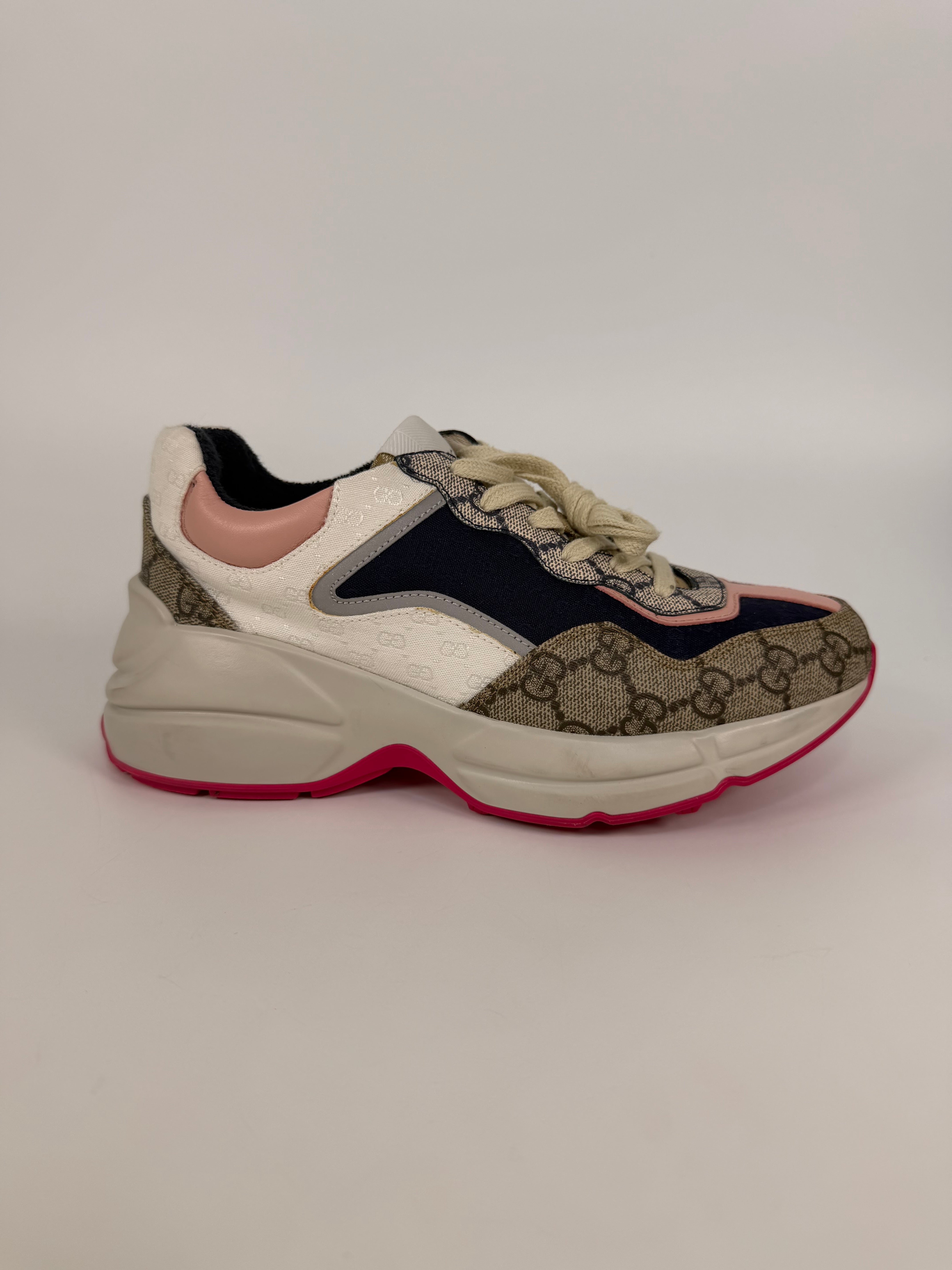 Gucci GG Multi Colour Trainers (Size 36/UK 3) 100% authentic and preloved in excellent condition
