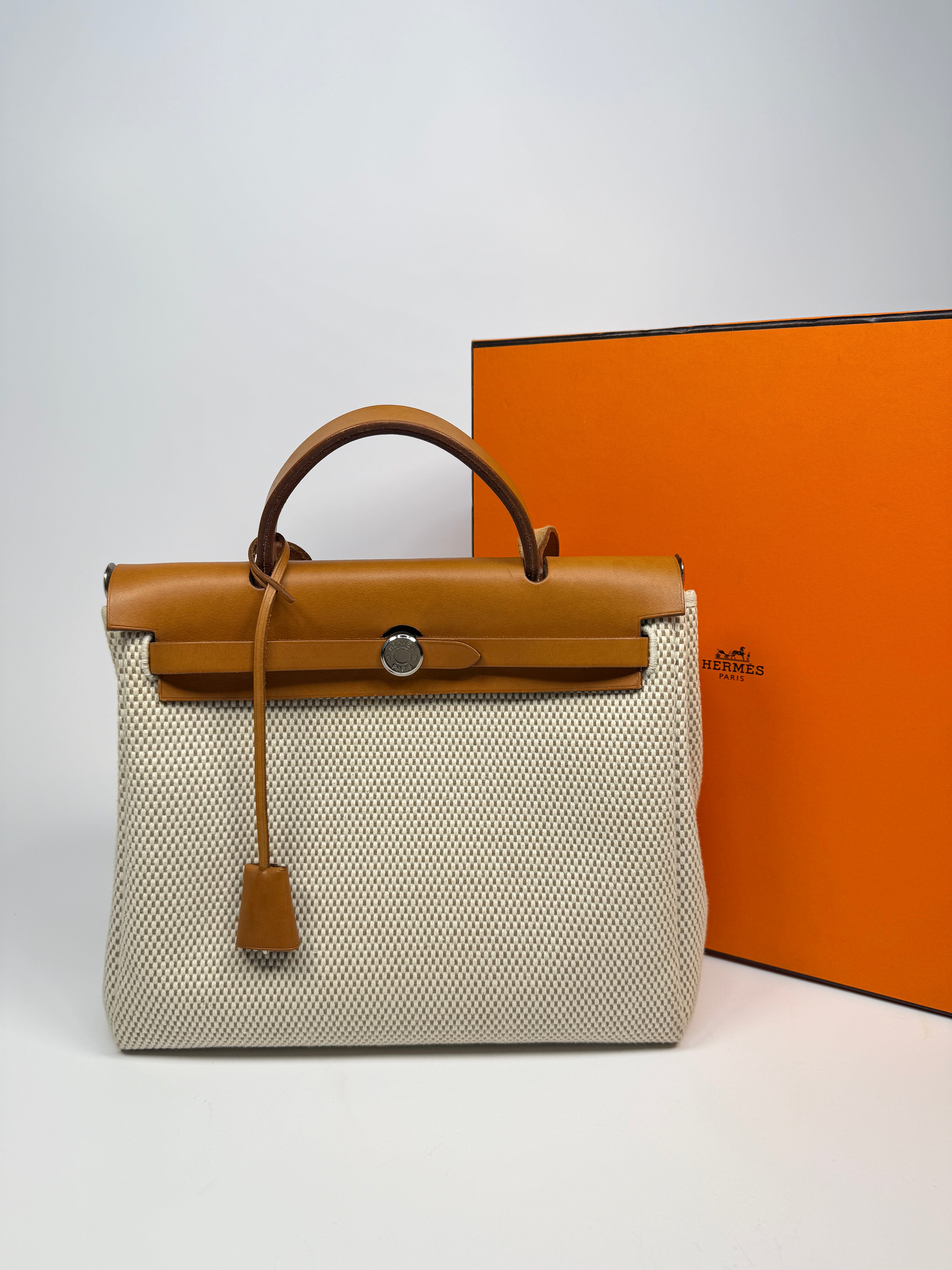 Authentic Pre Loved Hermès Herbag 31 Zip Bag Excellent Condition