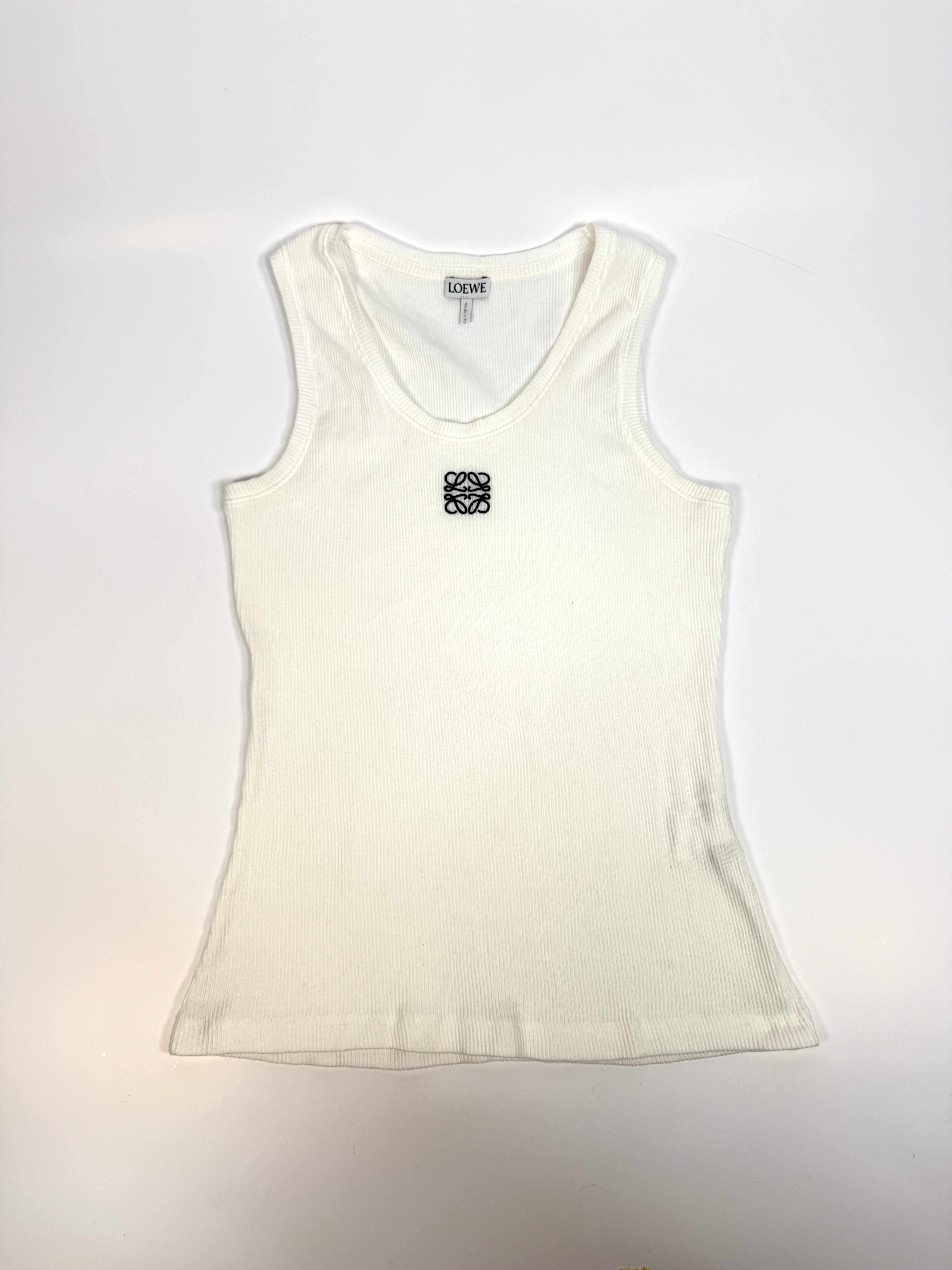 Loewe Anagram White Vest (Size S/UK8)