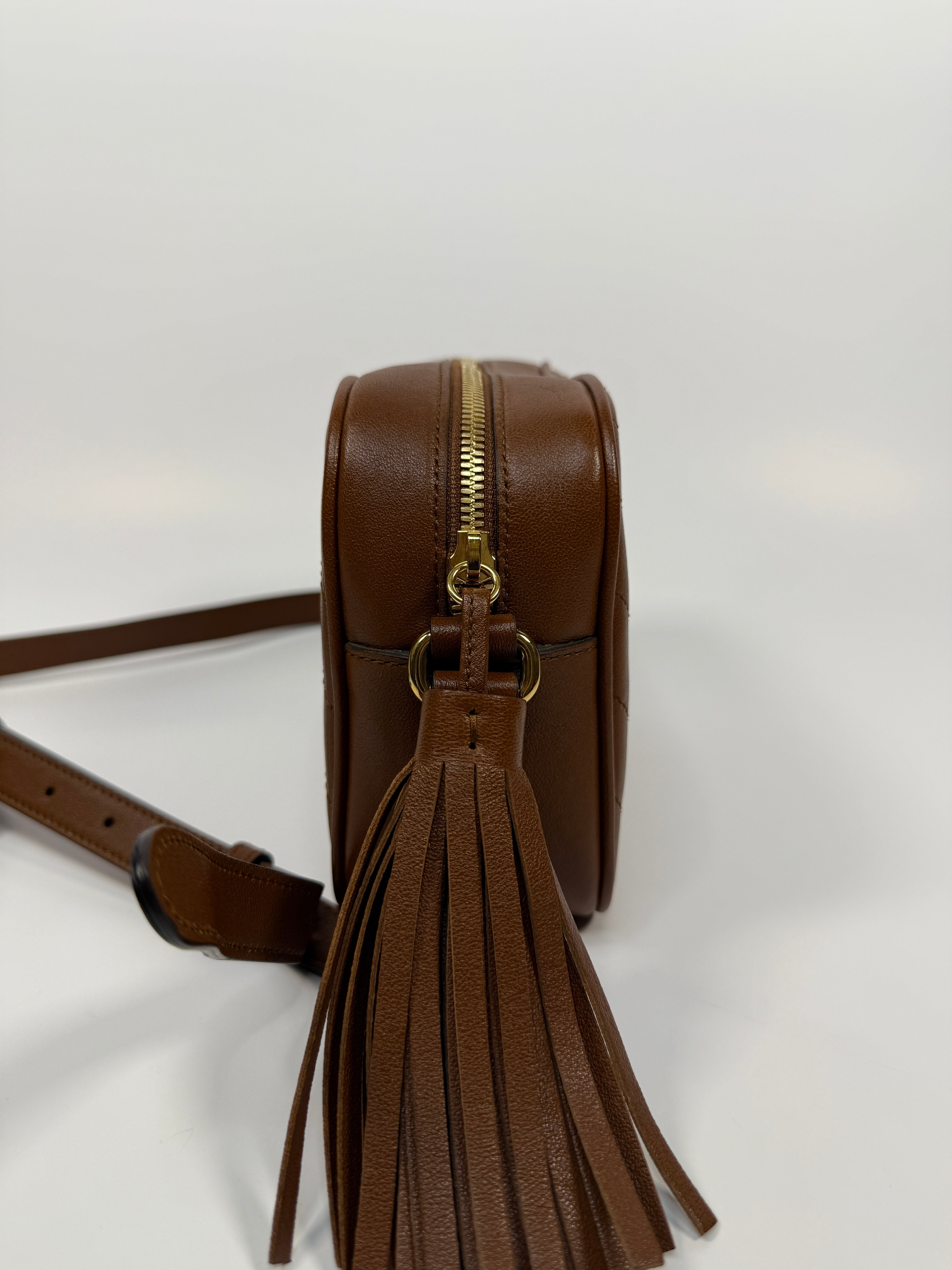 Gucci Soho Disco Crossbody Bag In Brown Leather