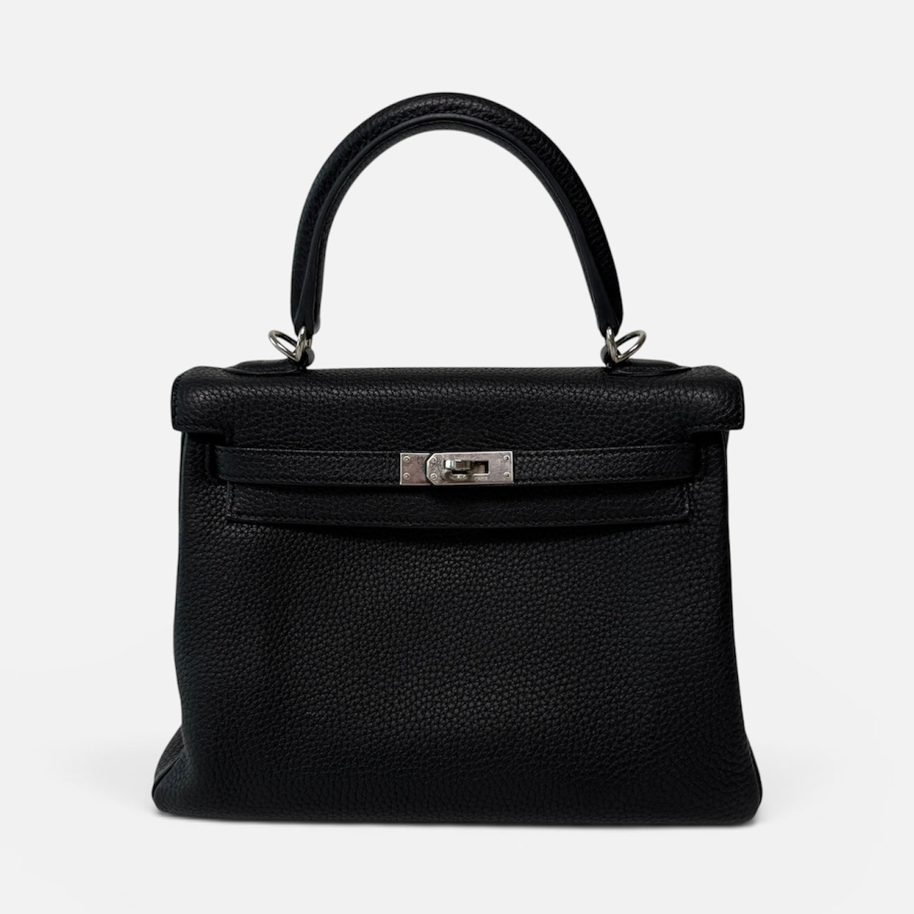 Hermès Kelly 25 In Nior Togo Leather With Palladium Hardware