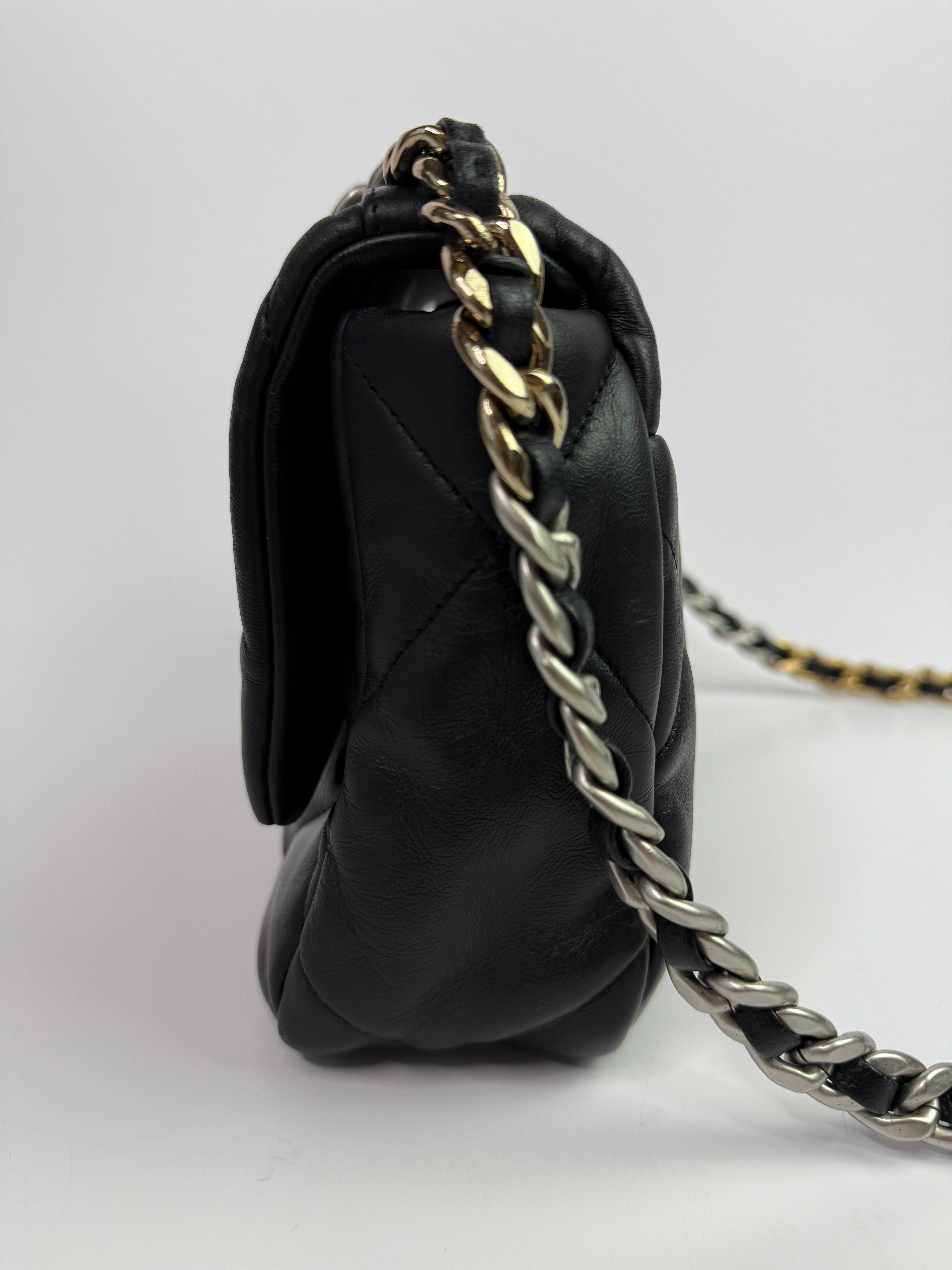 Chanel 19 Small In Black Lambskin Leather
Pre Loved & Authentic