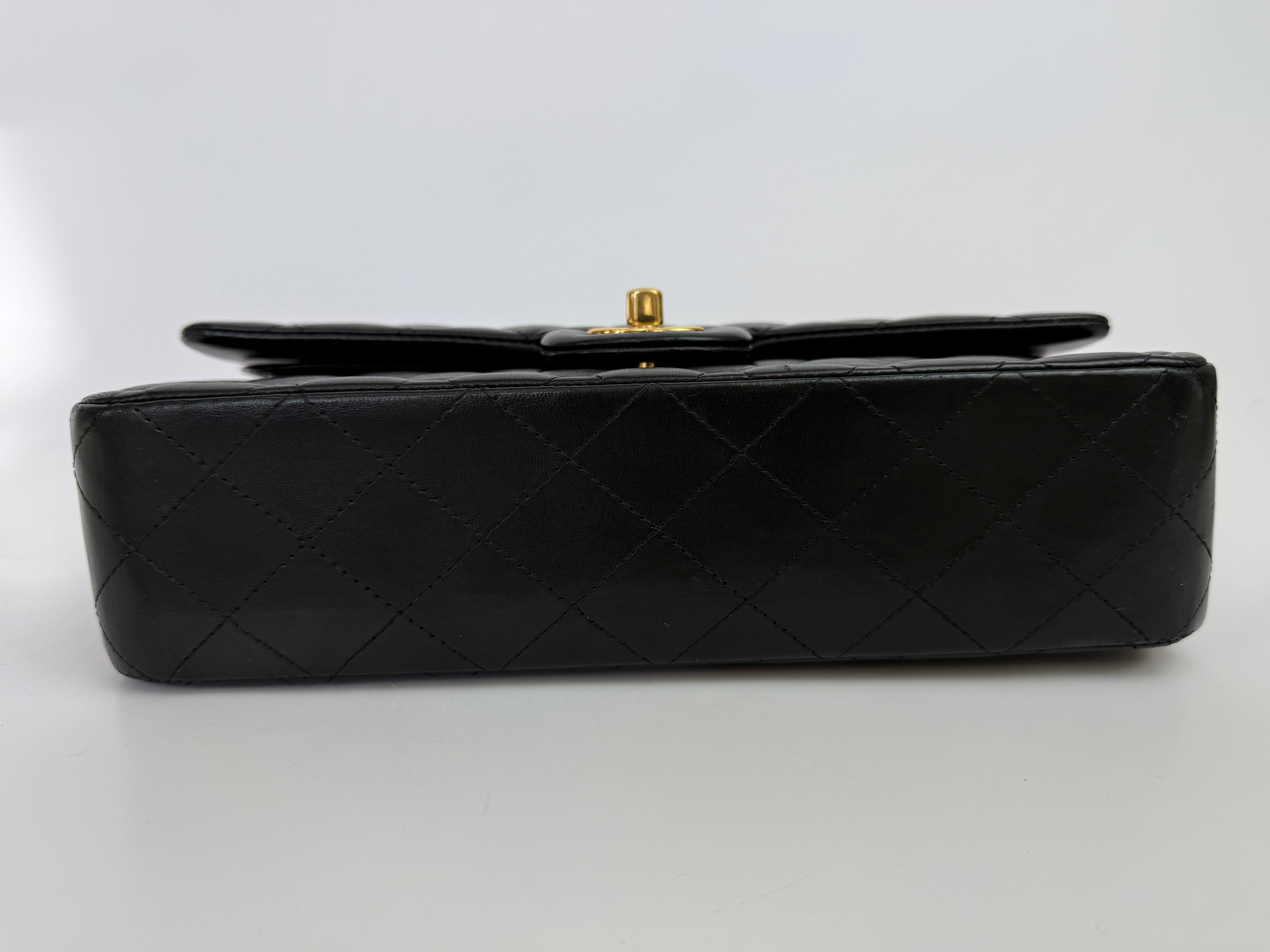 Chanel Medium Classic Double Flap Black Lambskin With GHW