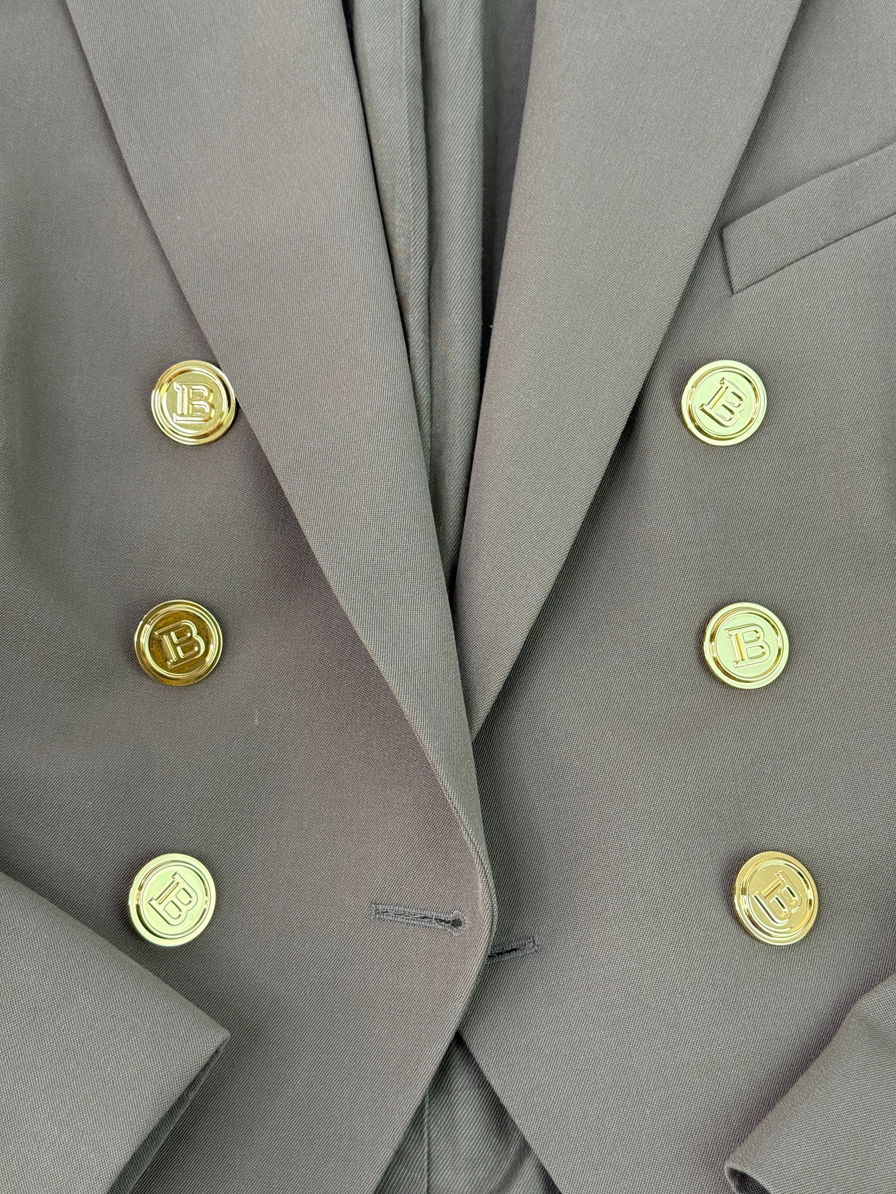 Balmain Khaki Blazer (Size FR46/UK18)