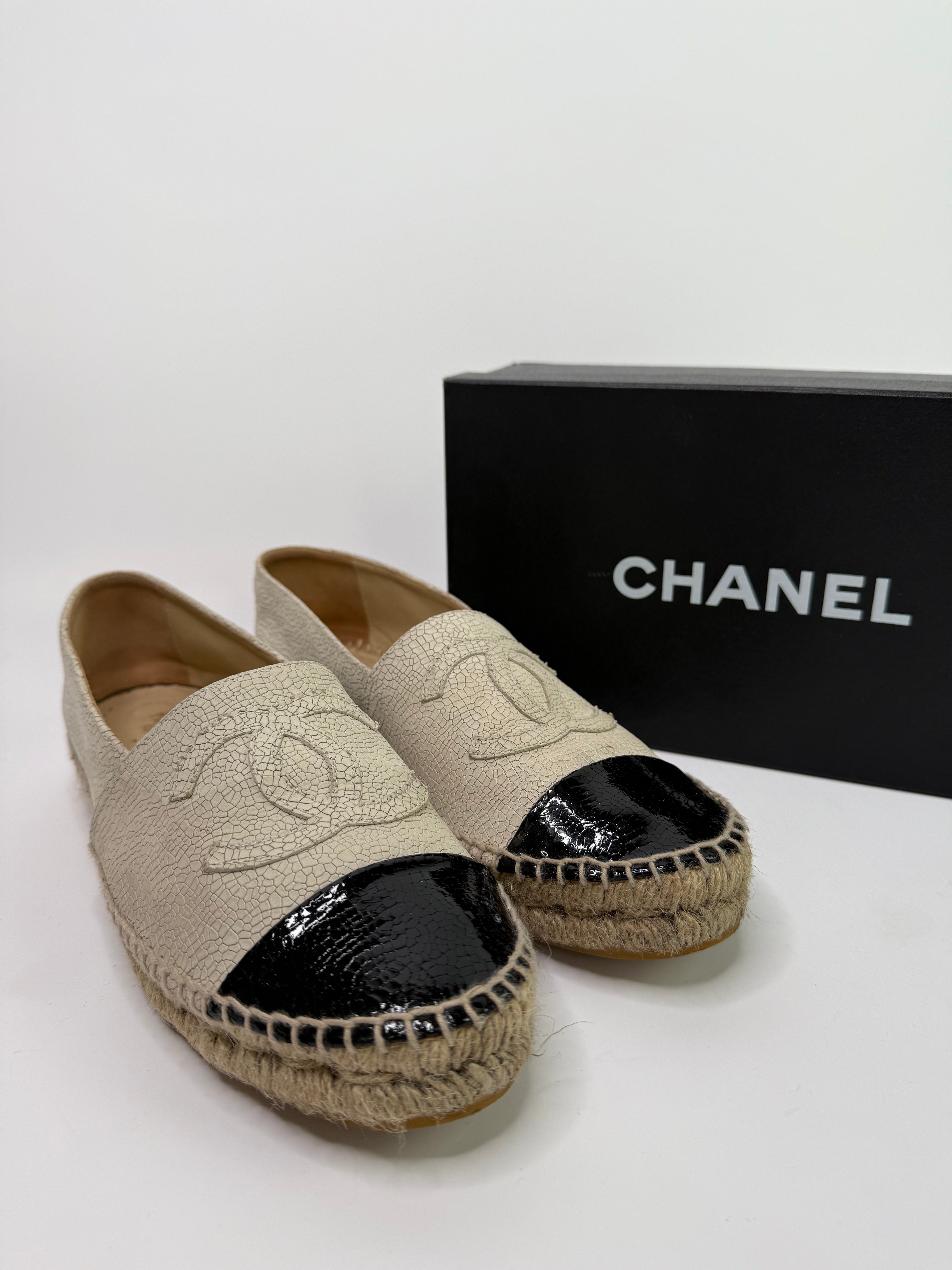 Chanel Greige Espadrilles (Size 41/UK 8)