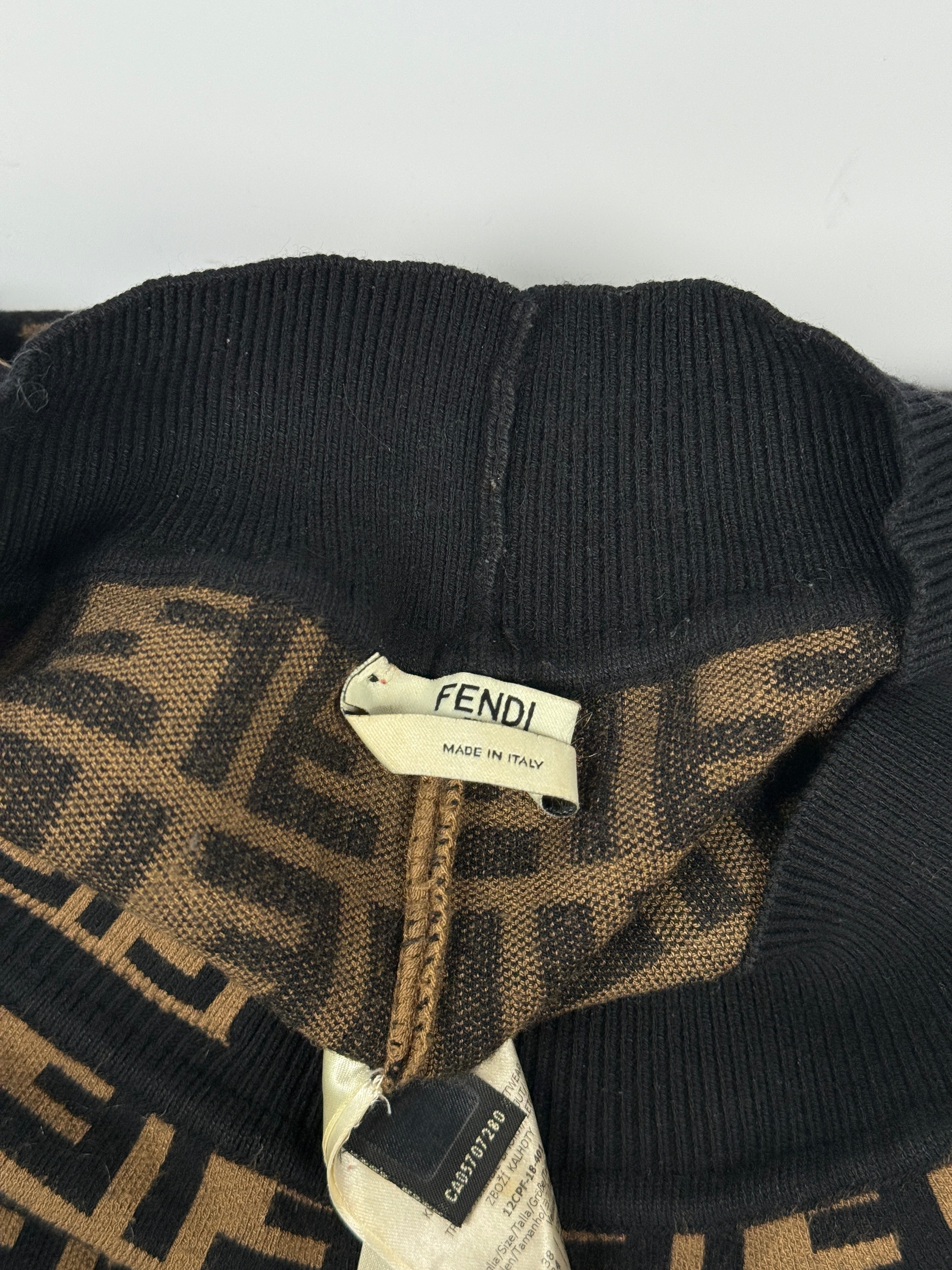 Fendi FF Brow/Black Leggings (Size IT38/UK6) Authentic and preloved. Excellent condition.