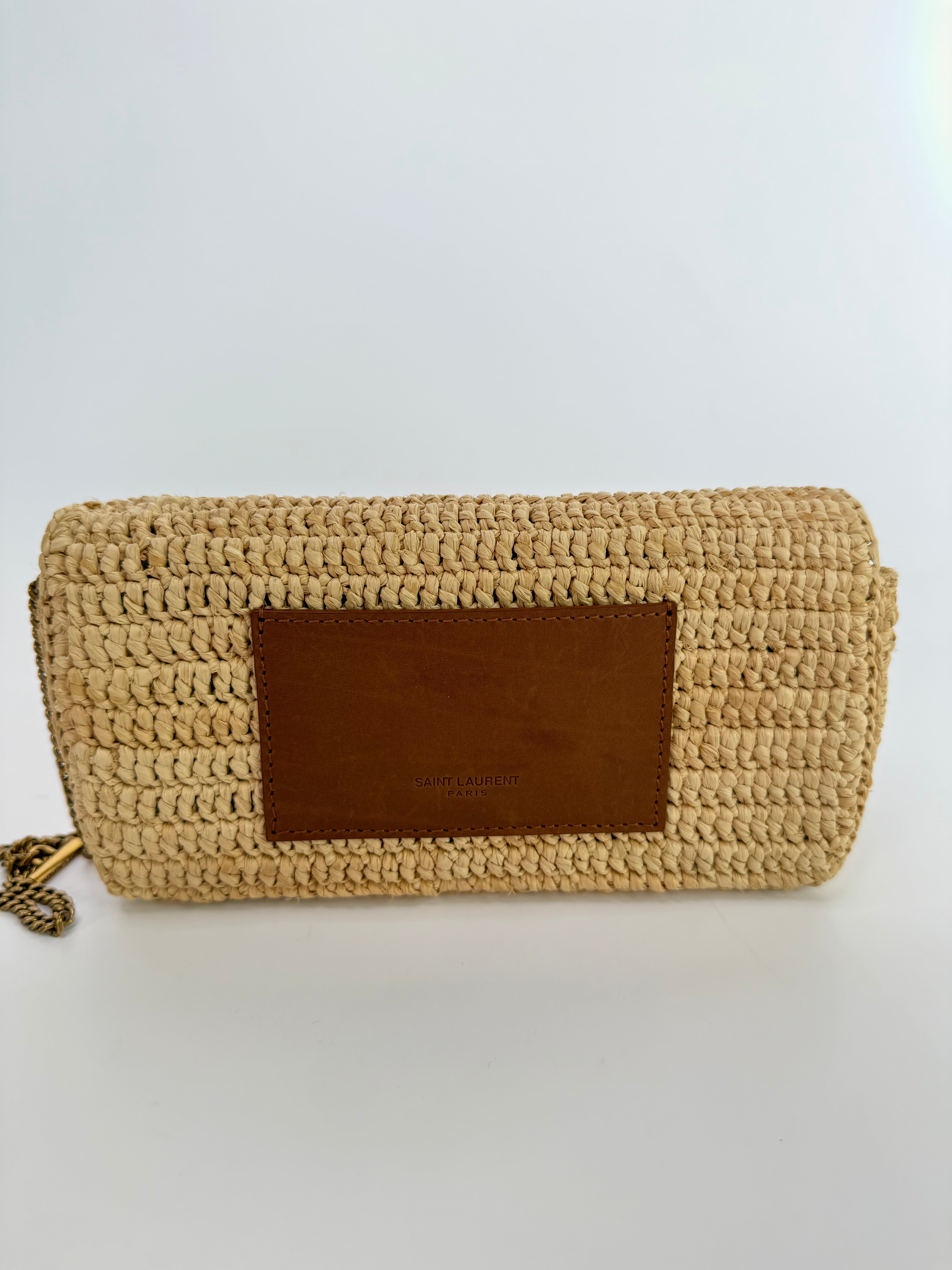 Saint Laurent ICare Raffia Maxi Bag