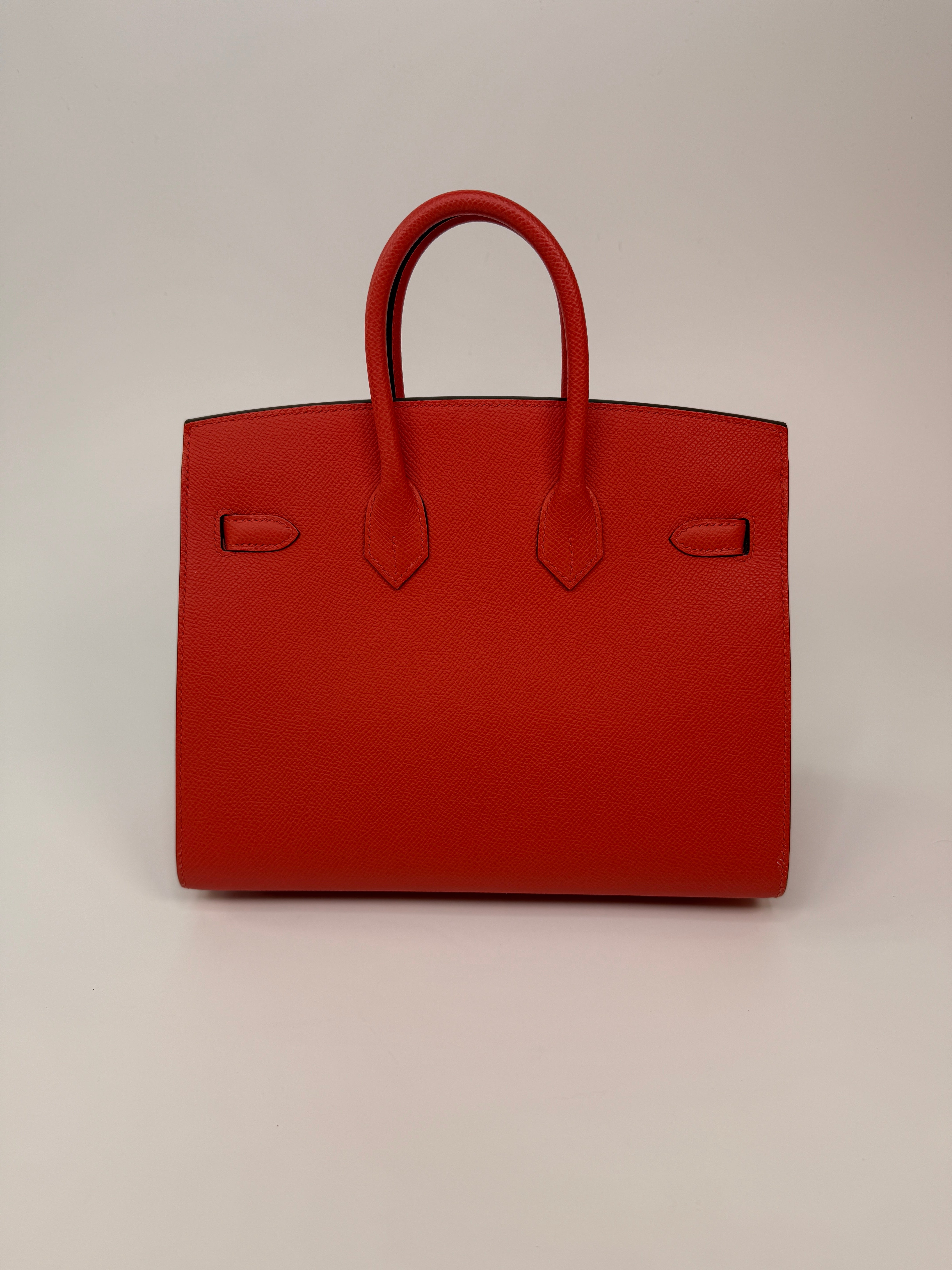 Hermès Birkin 25 Sellier In Capucine Epsom Leather With Palladium Hardware