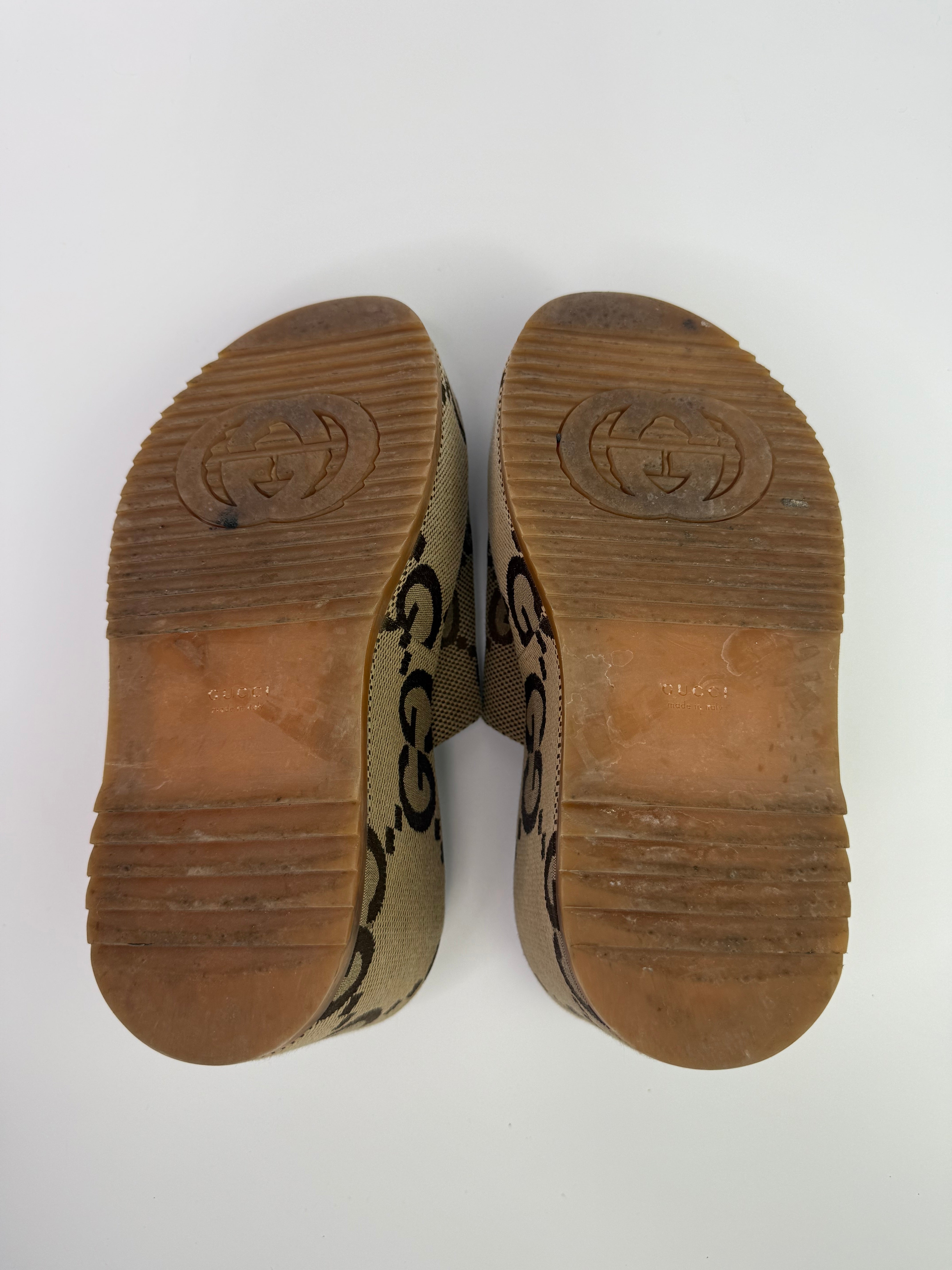 Gucci GG Angelina Platform Slides (Size 37.5/UK 4.5)