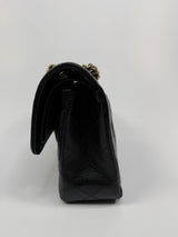 Chanel Small Classic Double Flap In Black Caviar Leather With GHW