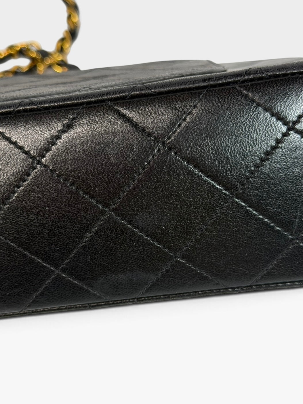 Chanel Vintage Small Classic Double Flap In Black Lambskin Leather 24Kt Hardware. Authentic and preloved in excellent condition. 100% guarantee