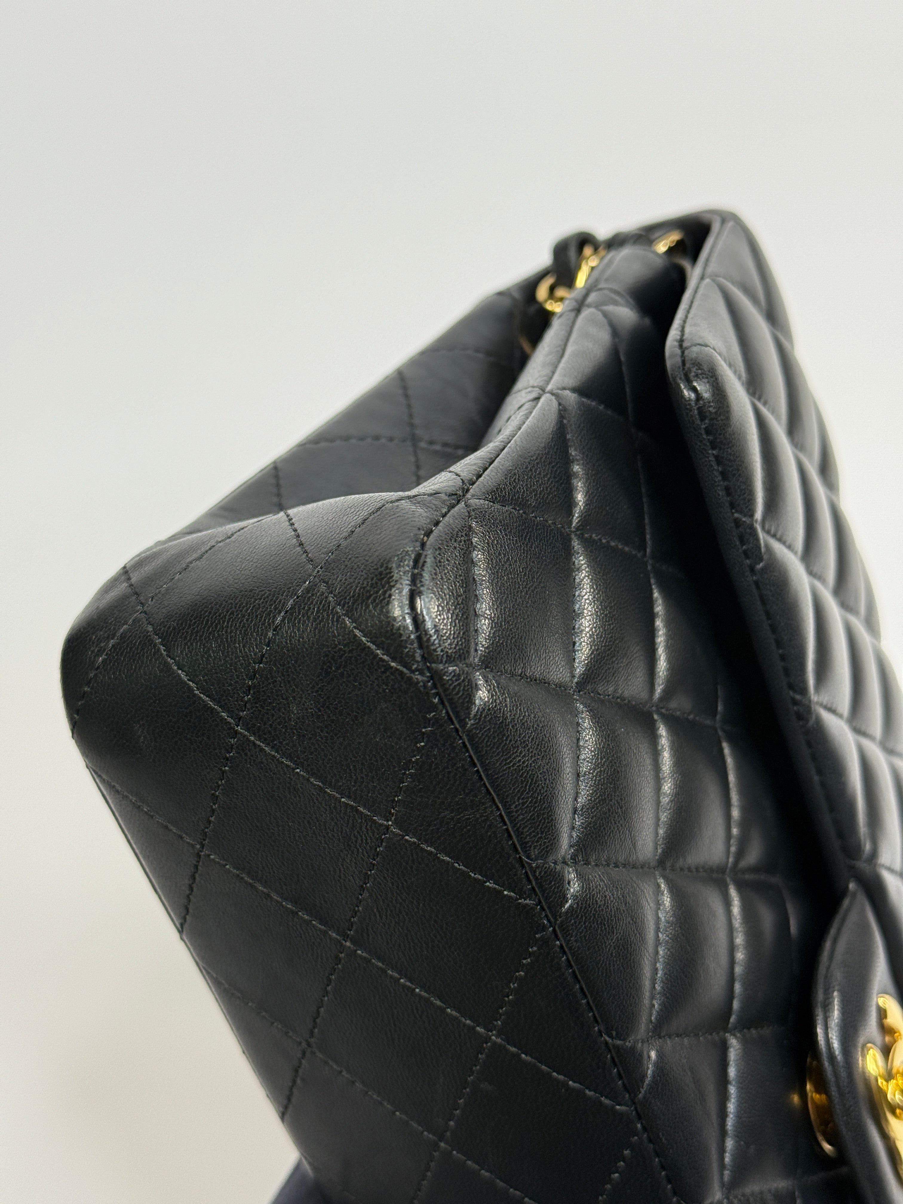 Chanel Medium Classic Double Flap Black Lambskin With Gold Hardware
Pre Loved & Authentic