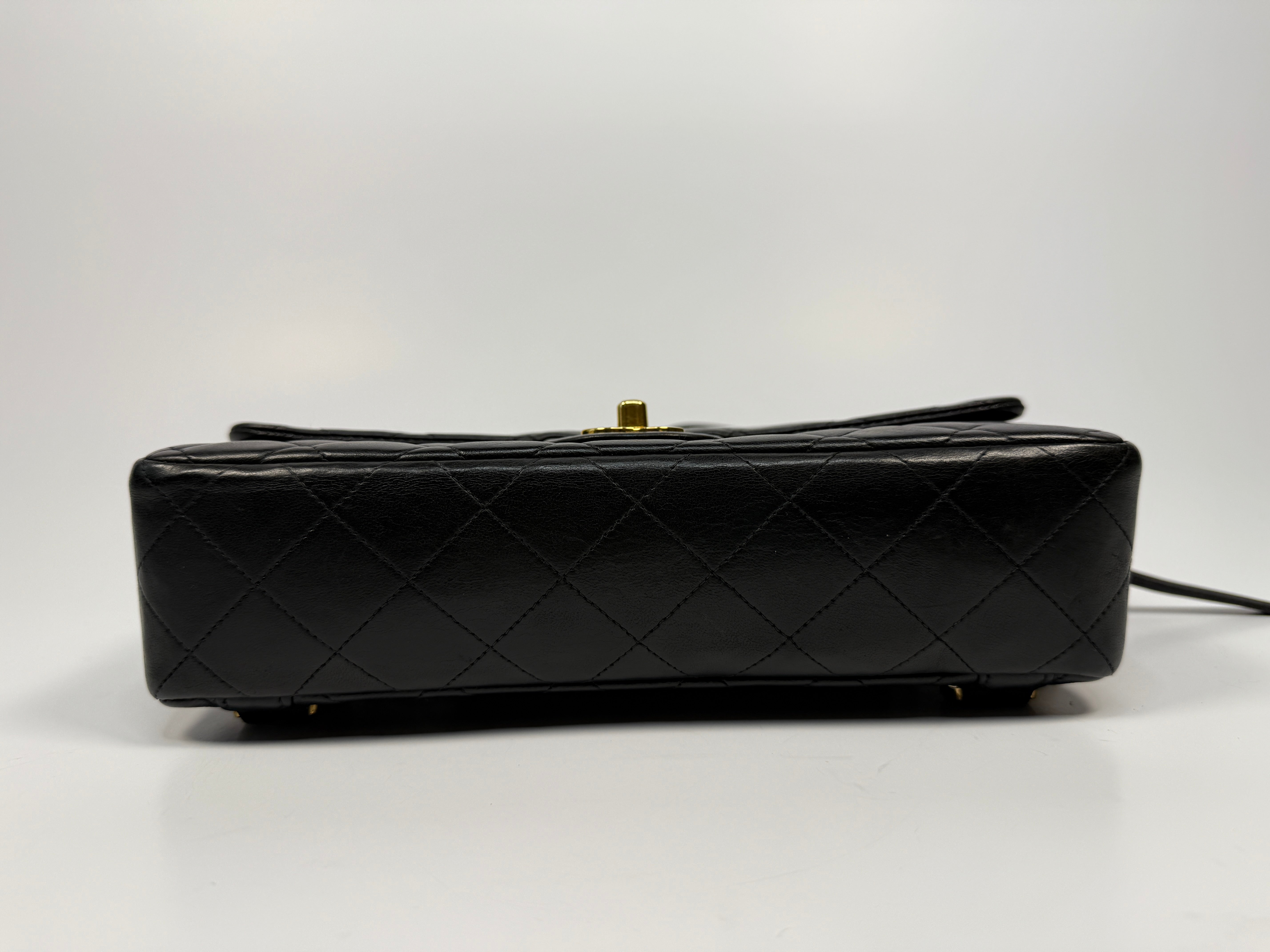 Chanel Medium Classic Vintage Backpack In Black Lambskin With 24kt Gold Hardware, Authentic And Preloved In Excellent Condition