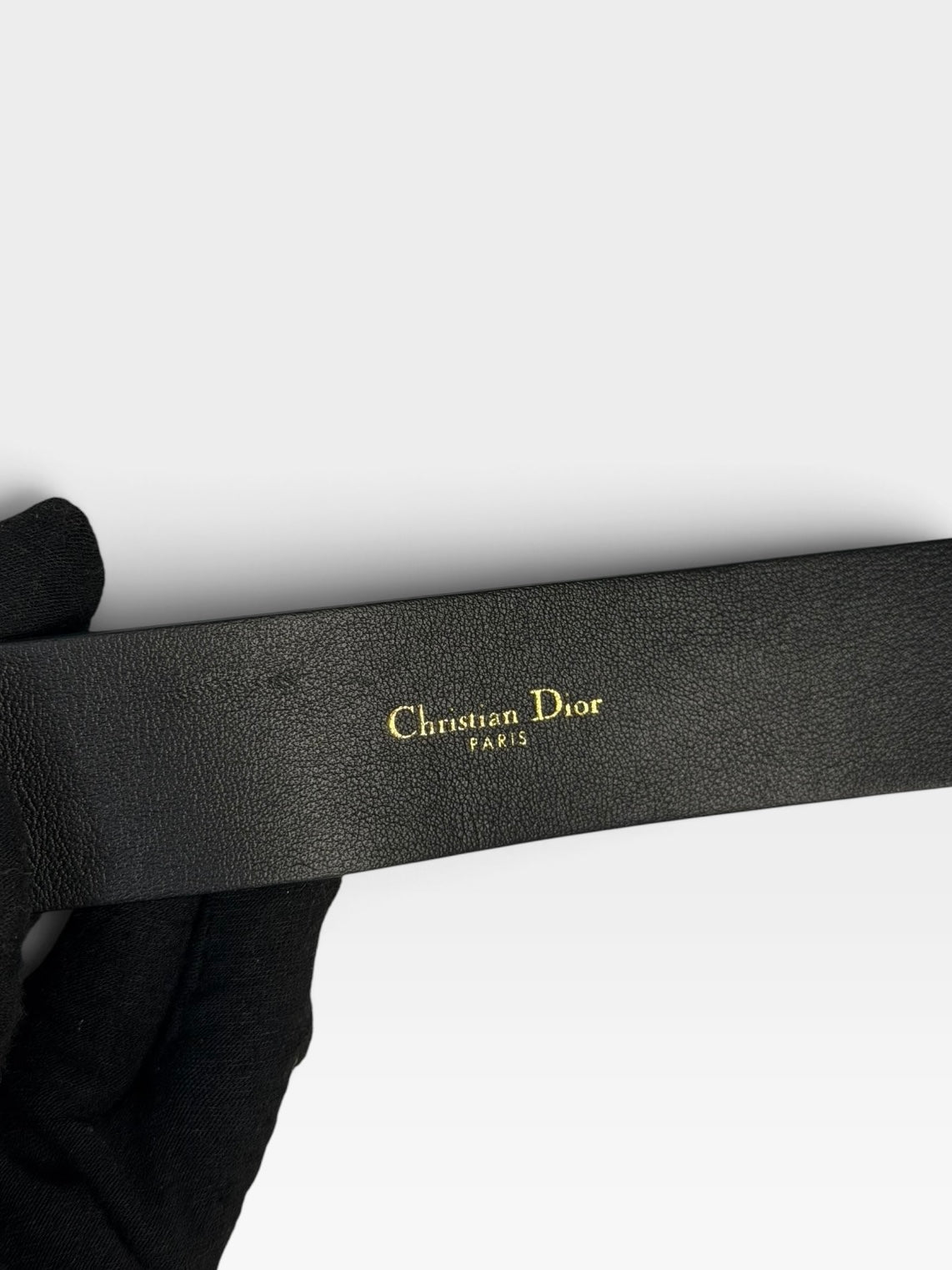 Christian Dior Belt In Black Leather With Gold Hardware 100% authentic preloved in excellent condition