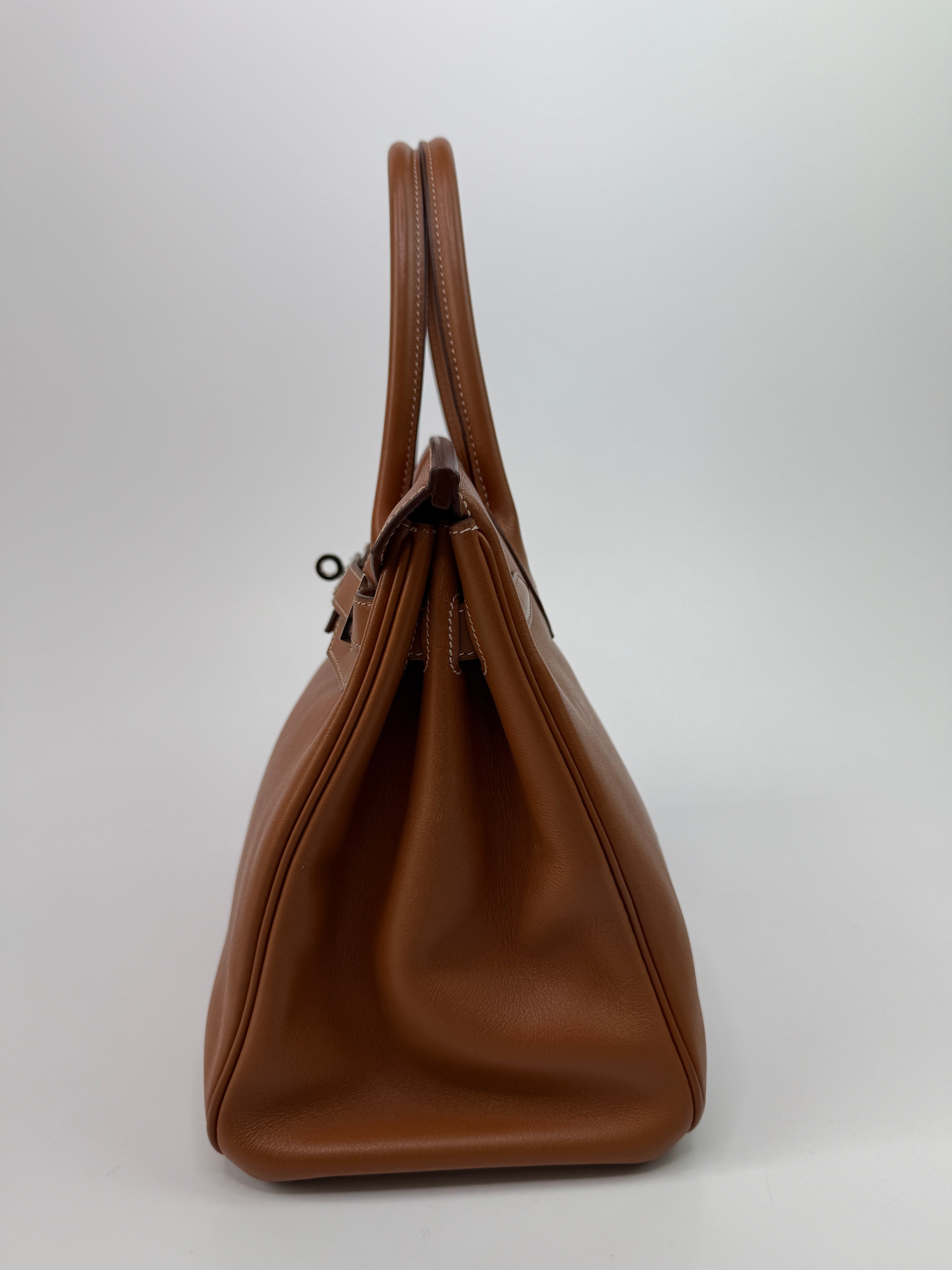 Authentic Pre Loved Hermès Birkin 30 In Gold Swift Leather With Palladium Hardware Very Good Condition