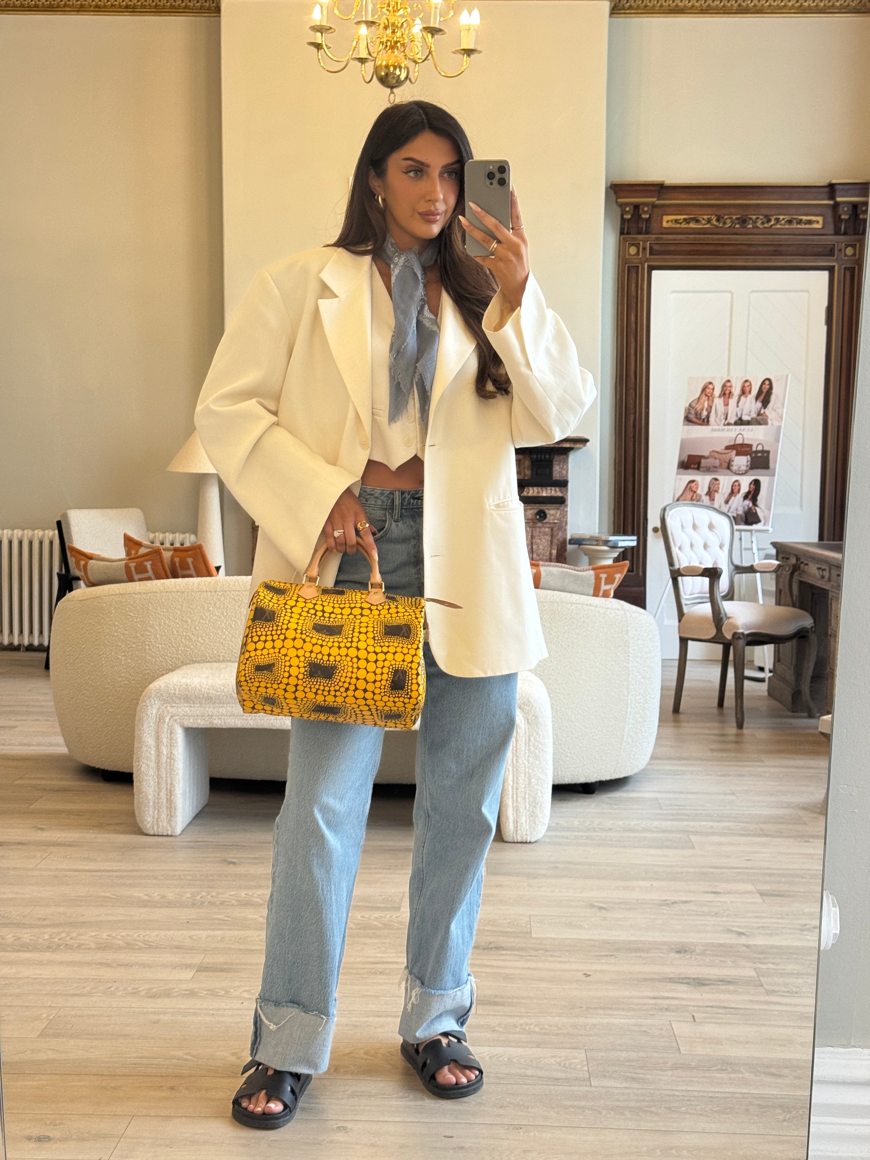 Louis Vuitton Yayio Kusama Speedy 30 Authentic and Preloved Yellow and Brown Monogram