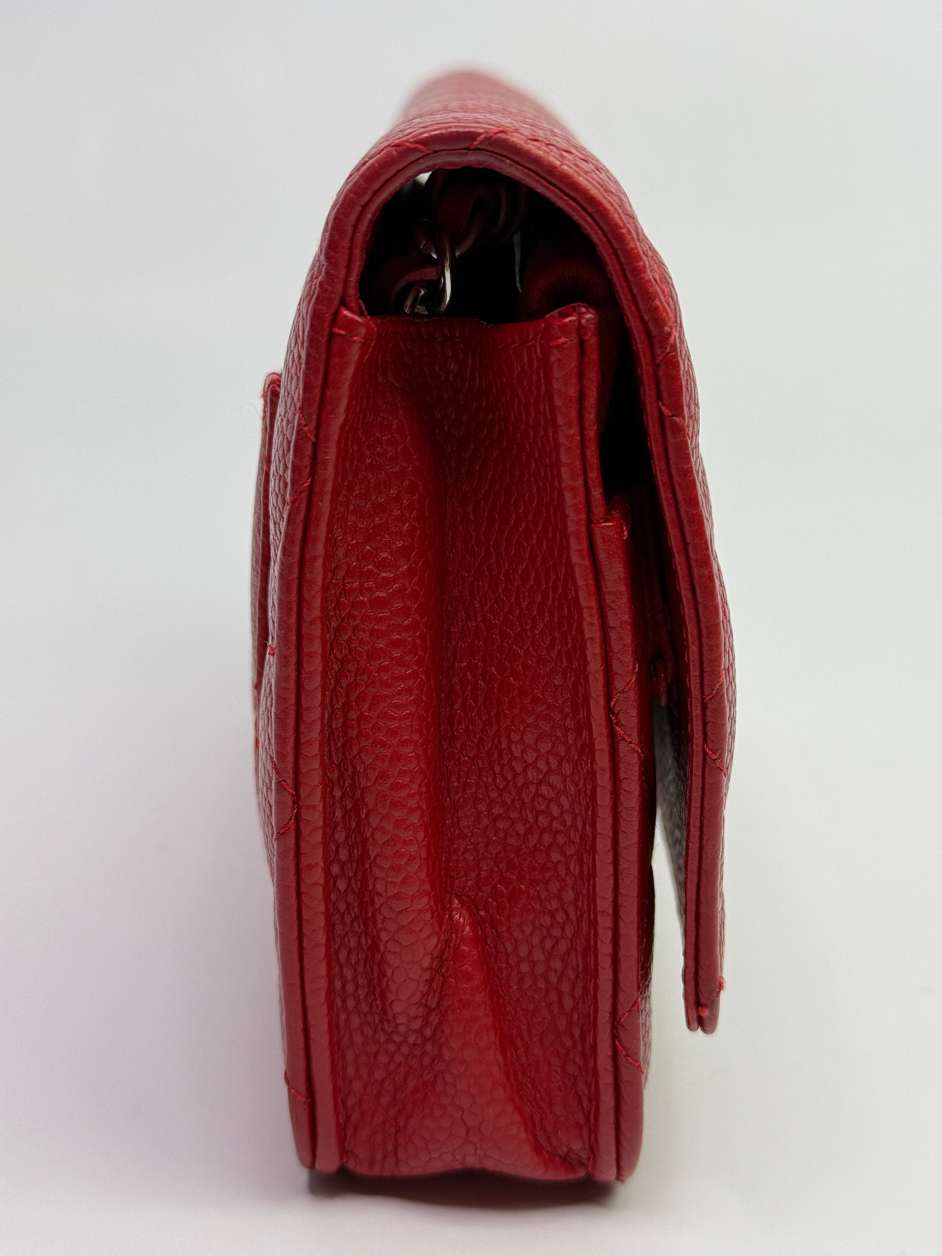 Chanel Wallet On Chain Red Caviar Leather With SHW