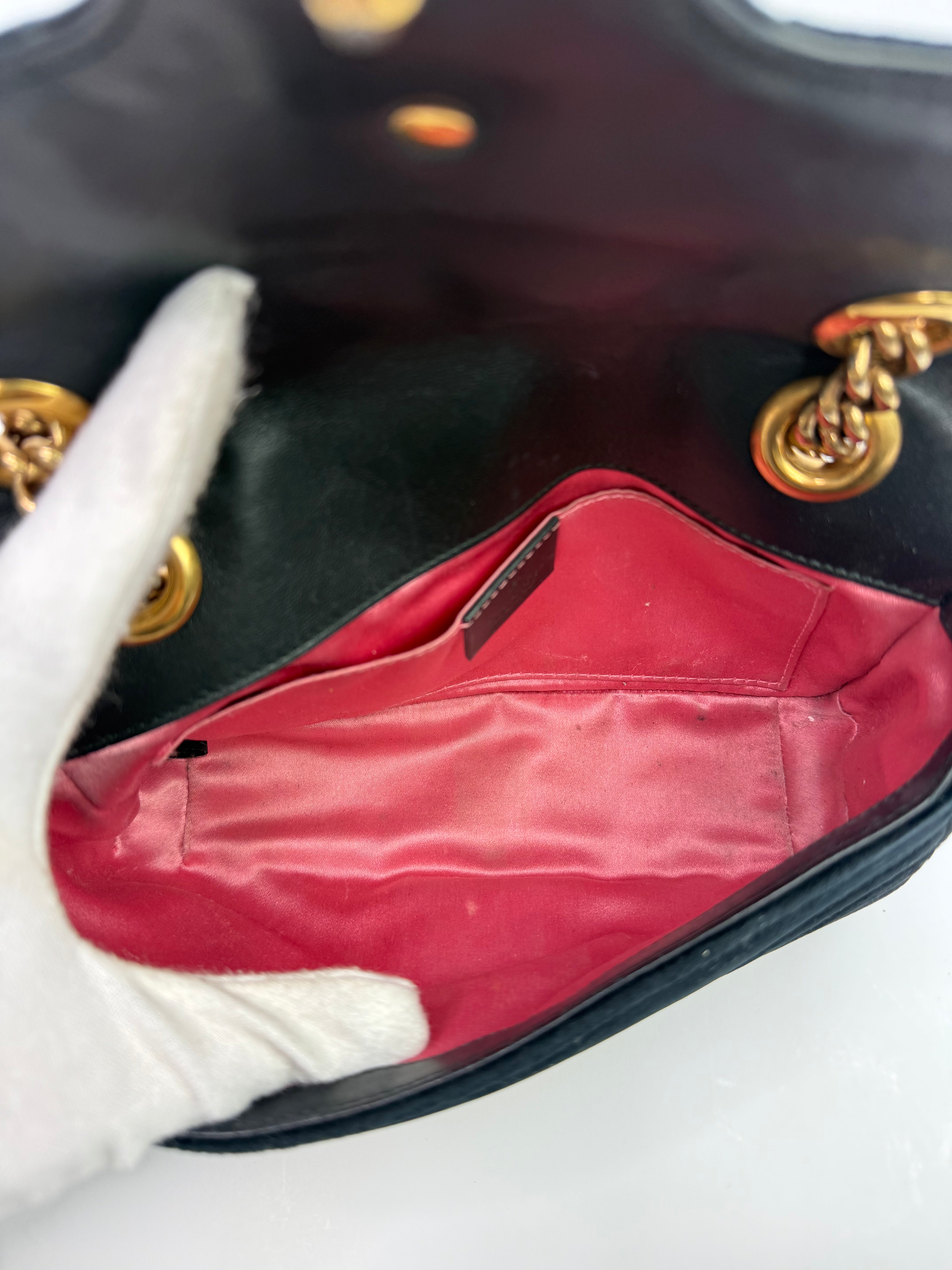 Gucci Mini Marmont Bag in Black Velvet