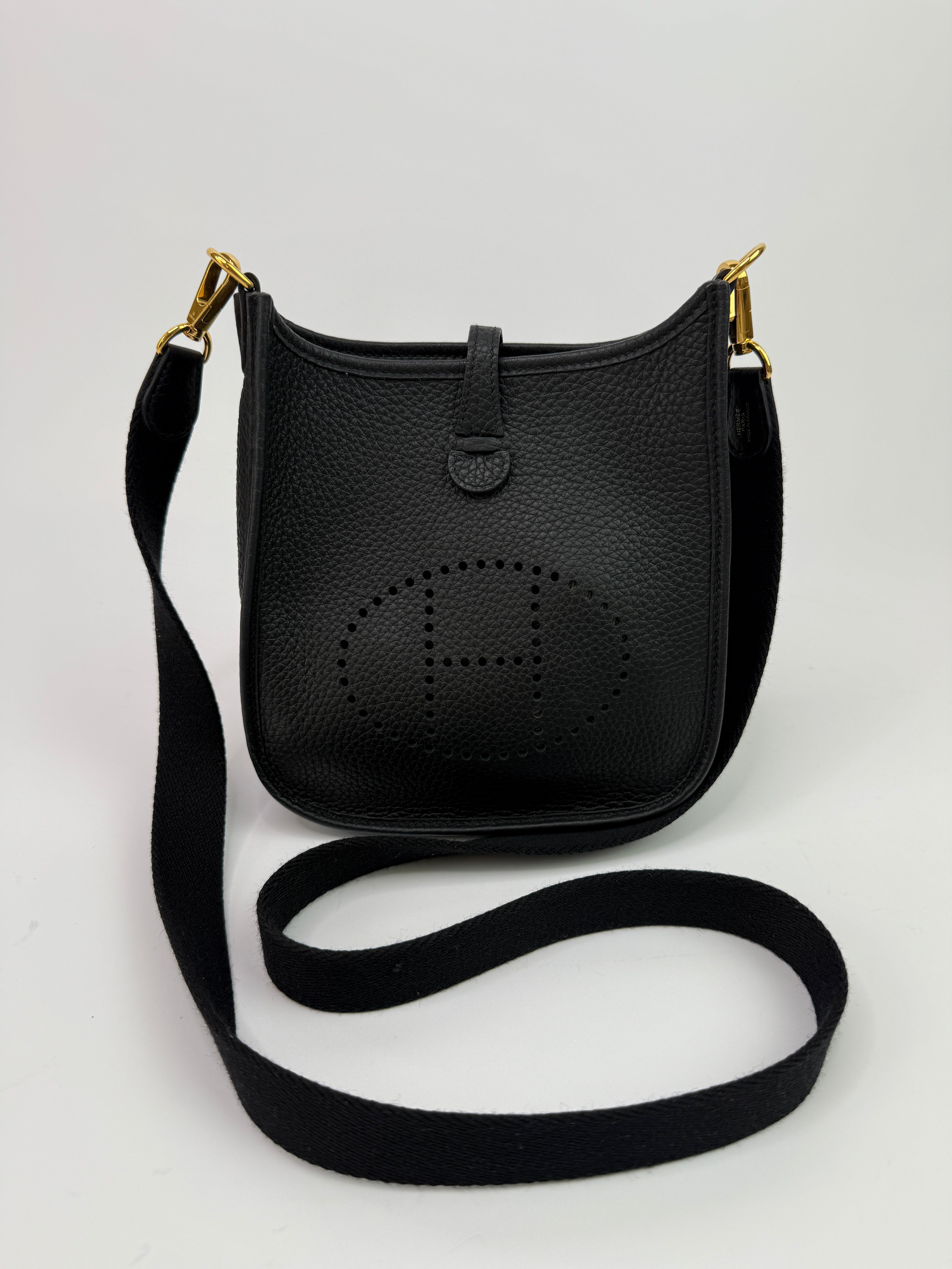 Hermès Evelyne TPM Black Clemence GHW