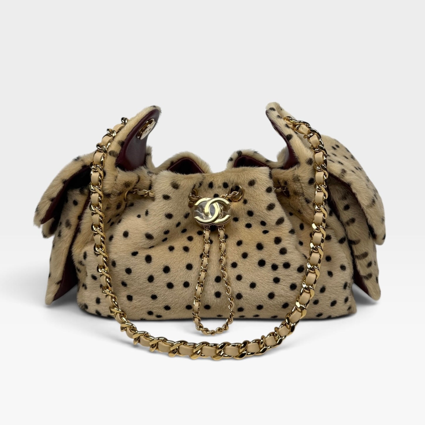 Chanel 25 Mini In Beige & Black Pony Hair With Gold Hardware in new/unused condition 100% authentic and preloved