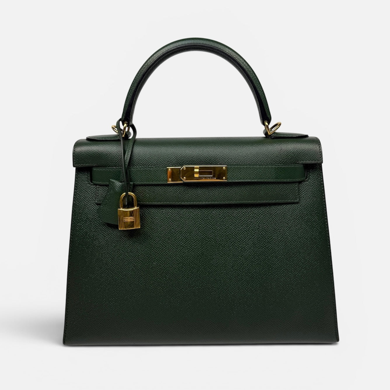 Hermès Kelly 28 Sellier Vert Anglais Epsom Leather With Gold Hardware