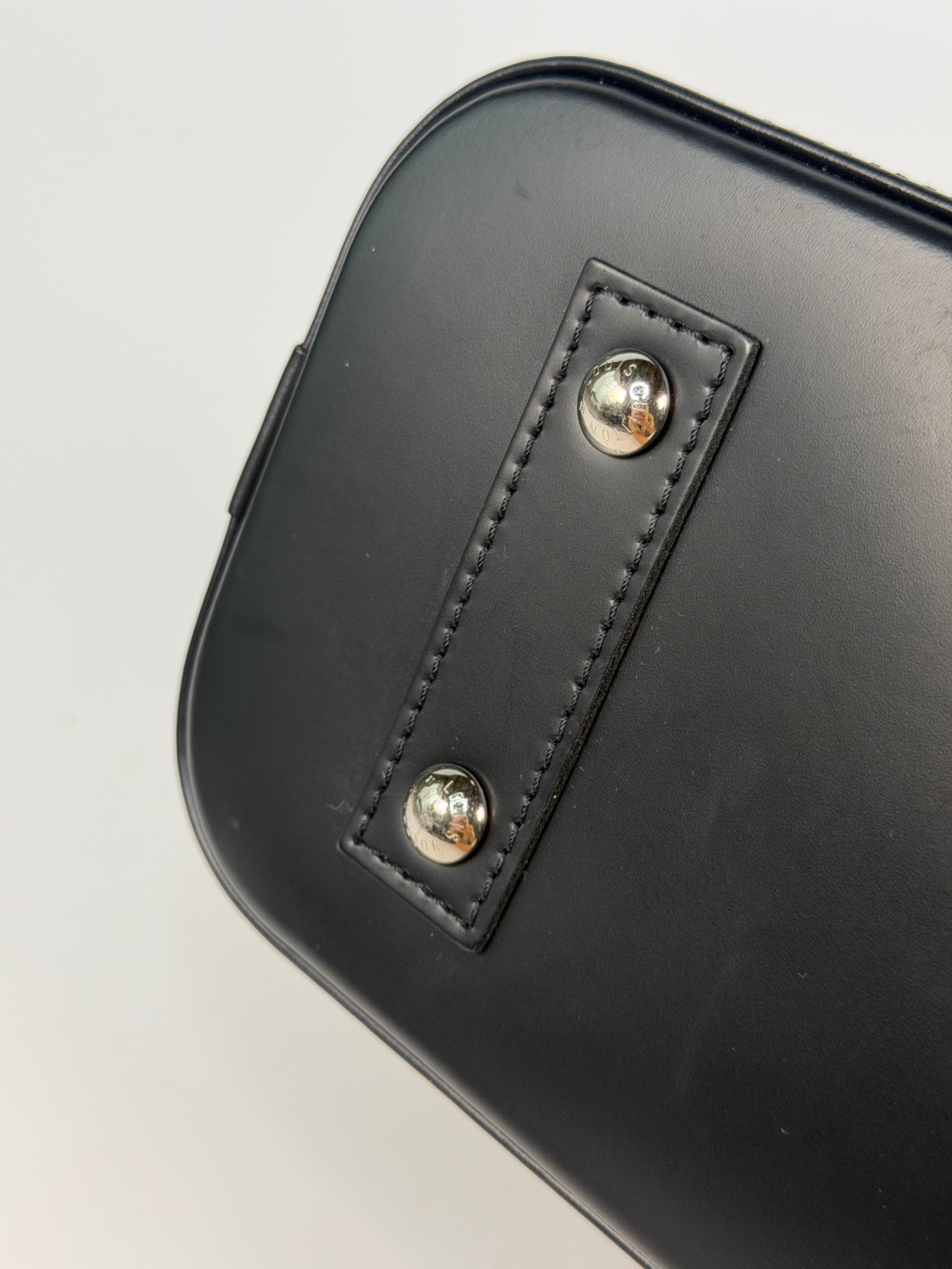 Louis Vuitton Alma BB In Black Epi Cowhide Leather Silver Hardware