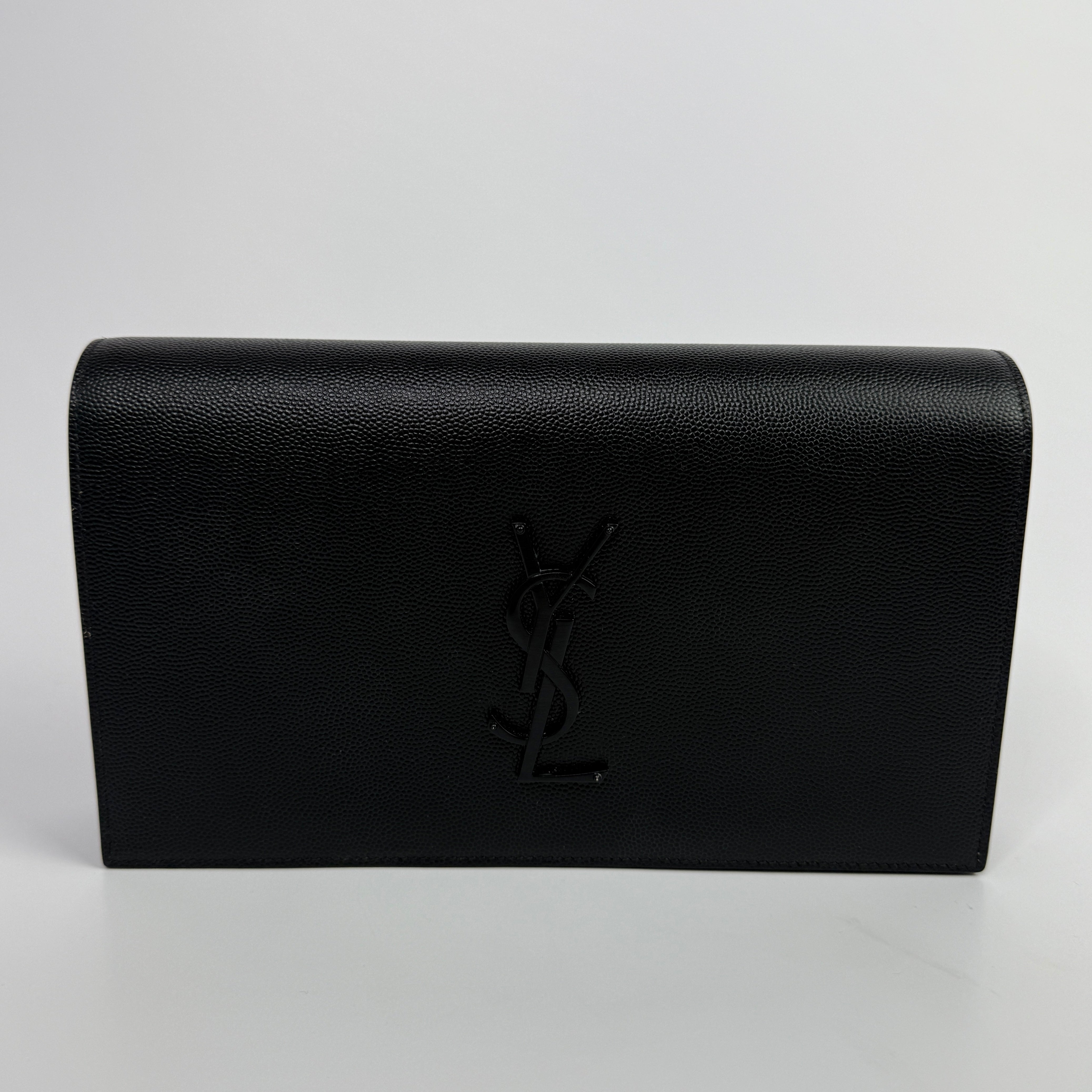 Saint Laurent Belle De Jour Clutch In Black Leather