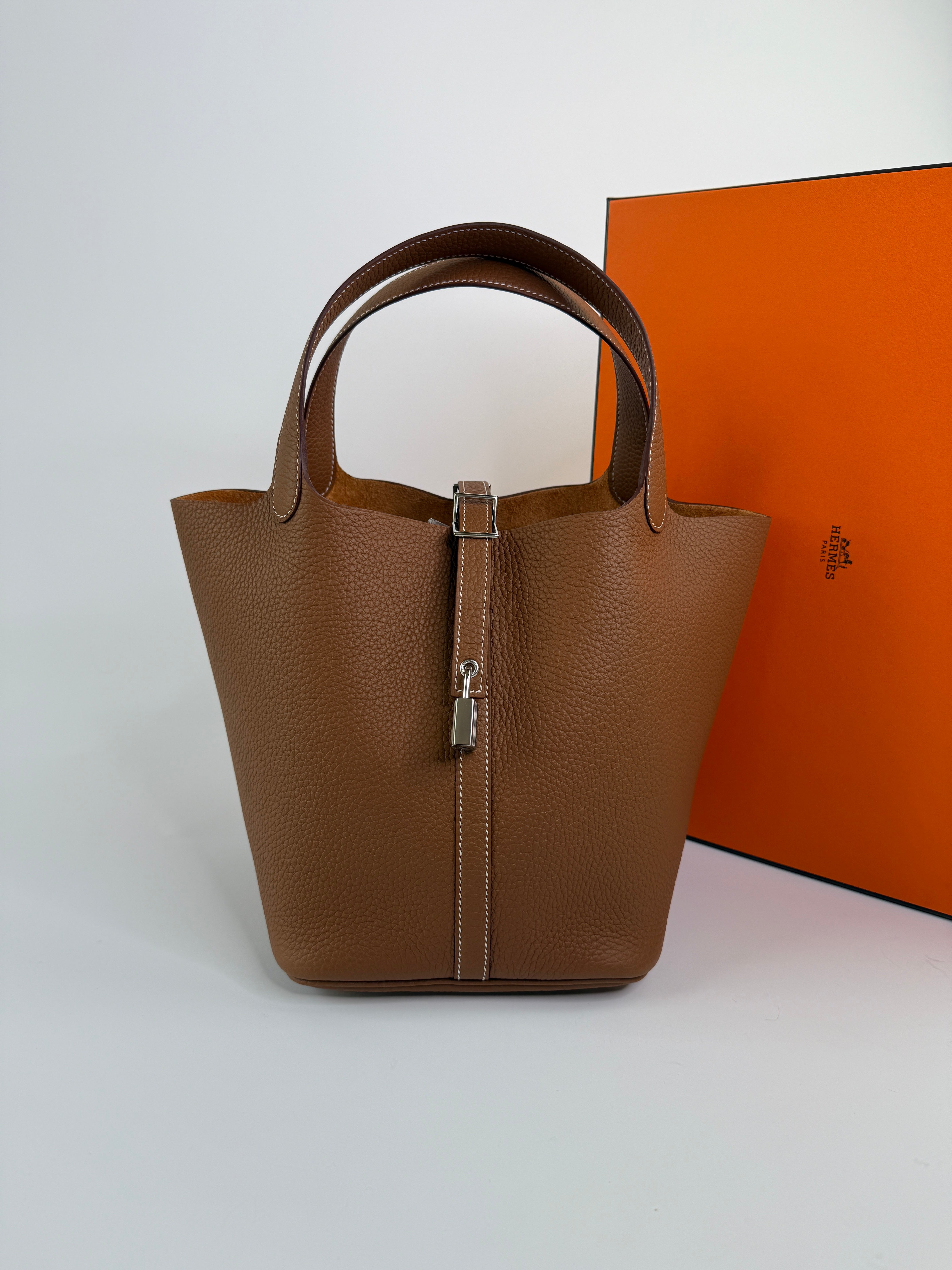 Hermès Picotin 22 In Gold Clemence Leather With PHW
