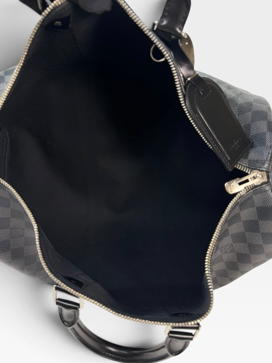 Louis Vuitton Keepall Bandouliere 45 In Damier Graphite Canvas. 100% authentic and preloved in excellent condition
