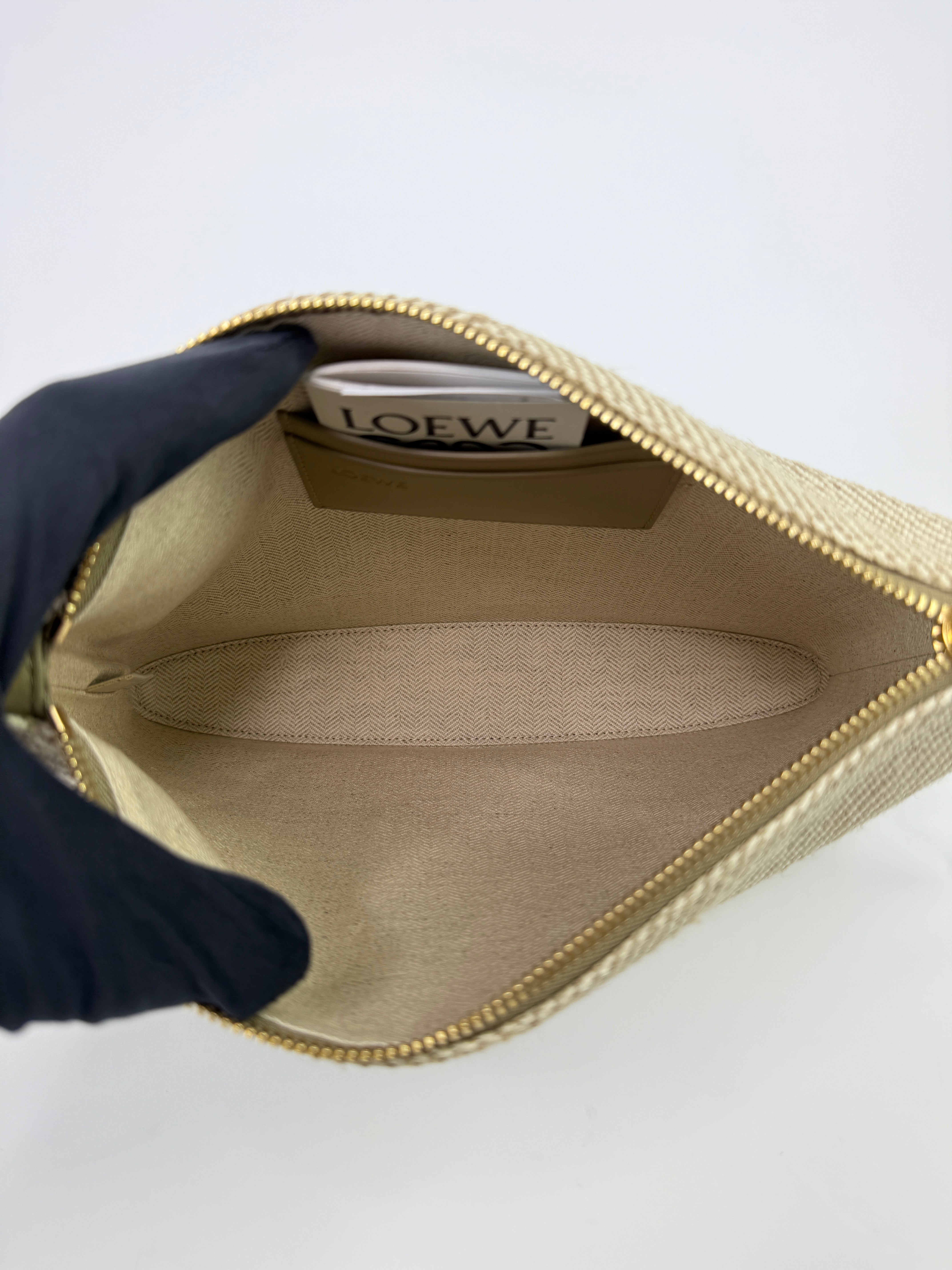 LOEWE Oblong Logo Canvas Pouch