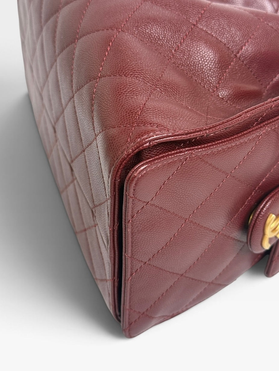 *Luxe Top Pick* Chanel 25 Small In Burgundy Caviar Leather With Gold Hardware
