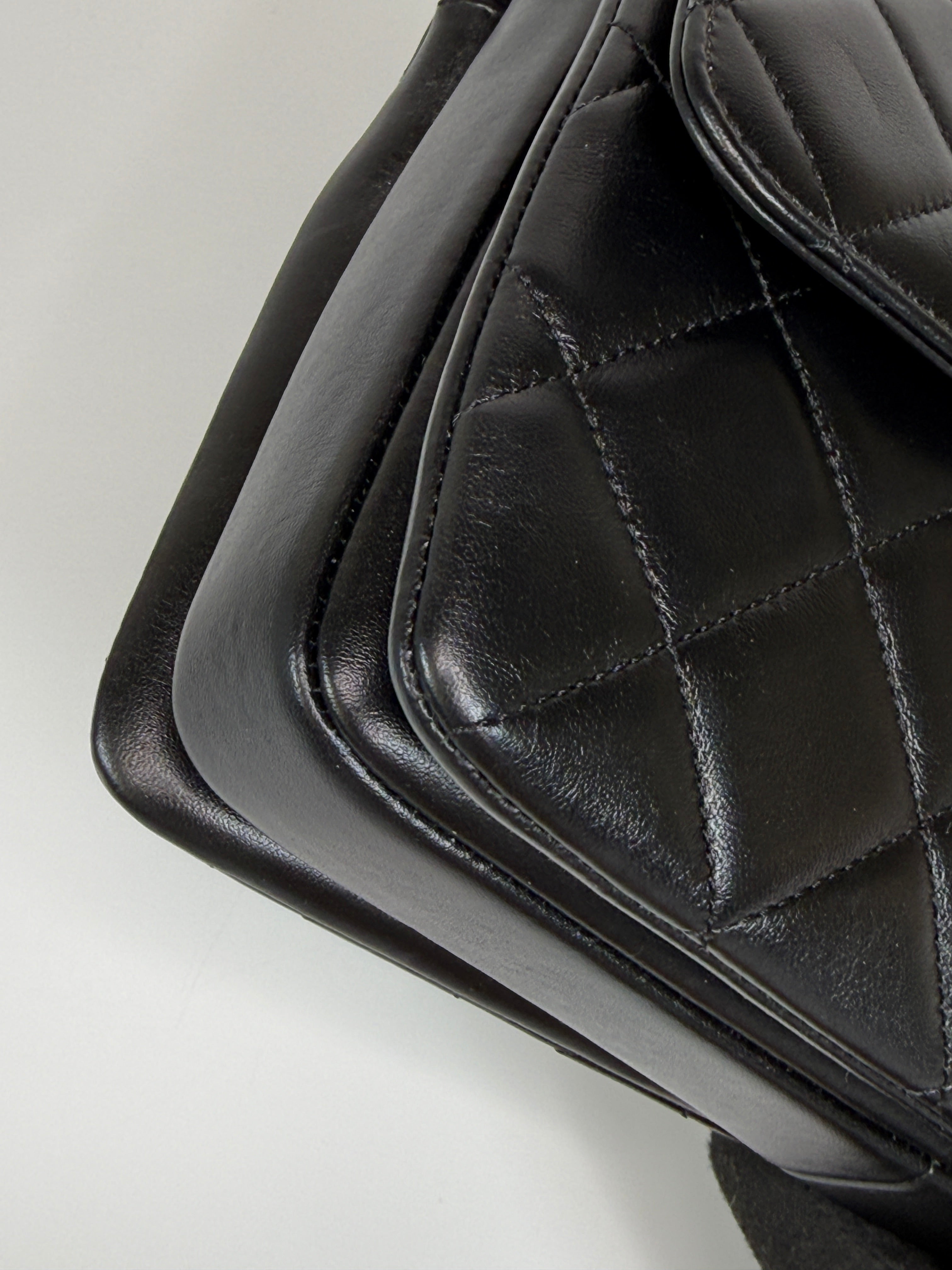 Authentic and preloved Chanel Trendy Top Handle Flap Bag In Black Lambskin With Gold Hardware. Excellent condition. 100% Authenticity guarantee