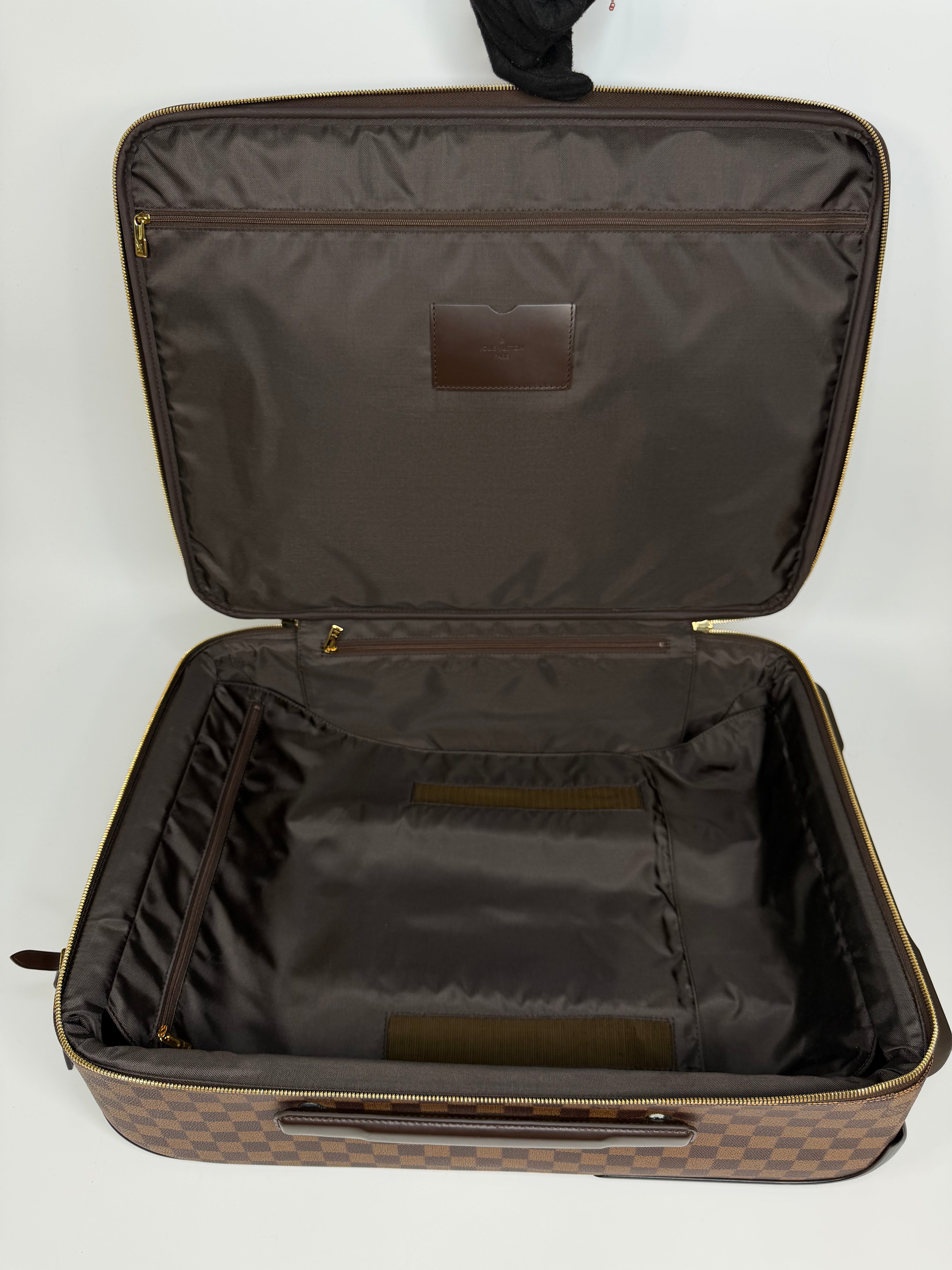 Louis Vuitton Pégase Suitcase In Damier Ebene With Gold Hardware. Authentic and preloved in excellent condition.