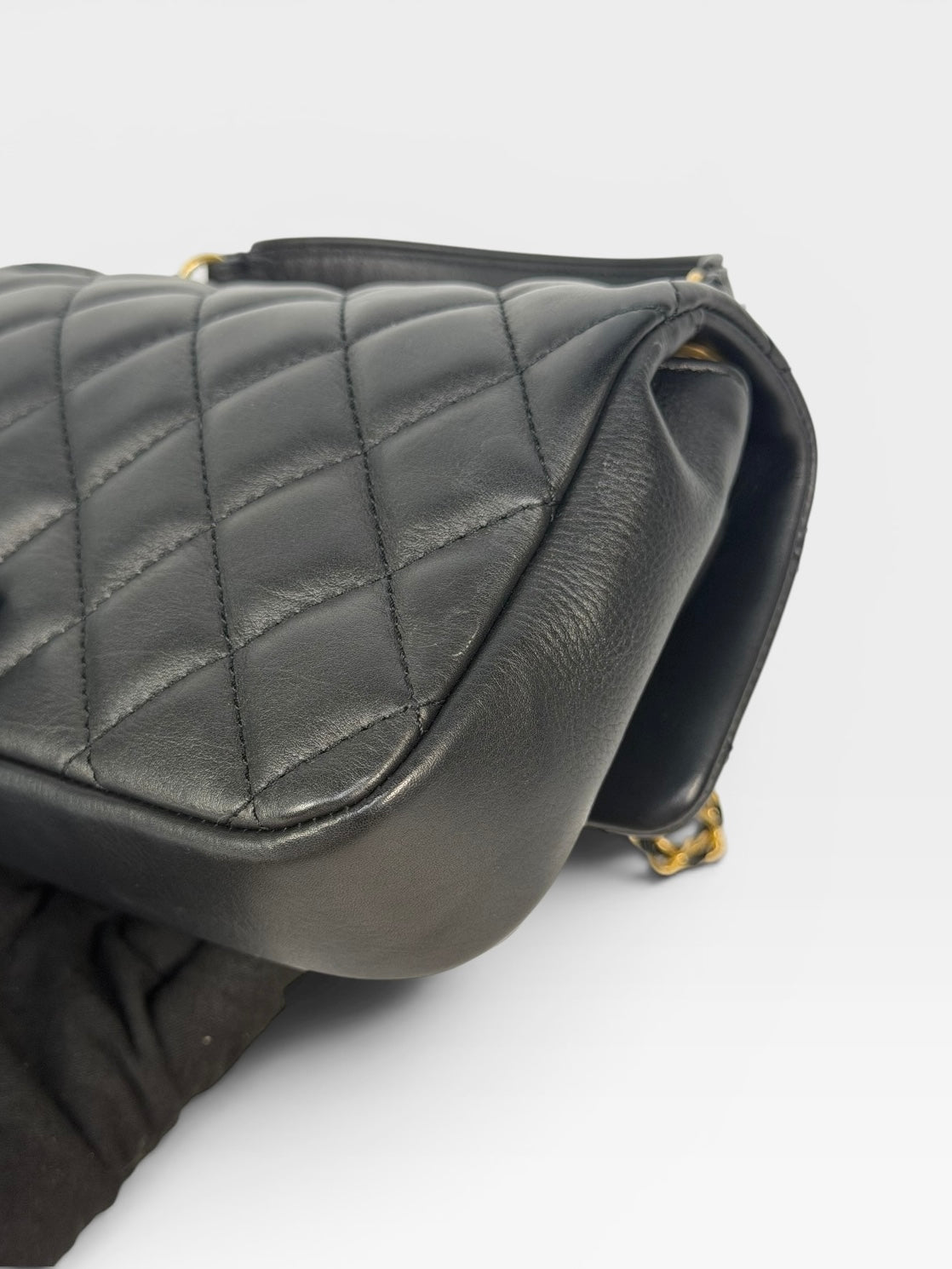 Chanel Mini Business Affinity Bag In Black Calfskin With Gold Hardware. 100% authentic and preloved in excellent condition