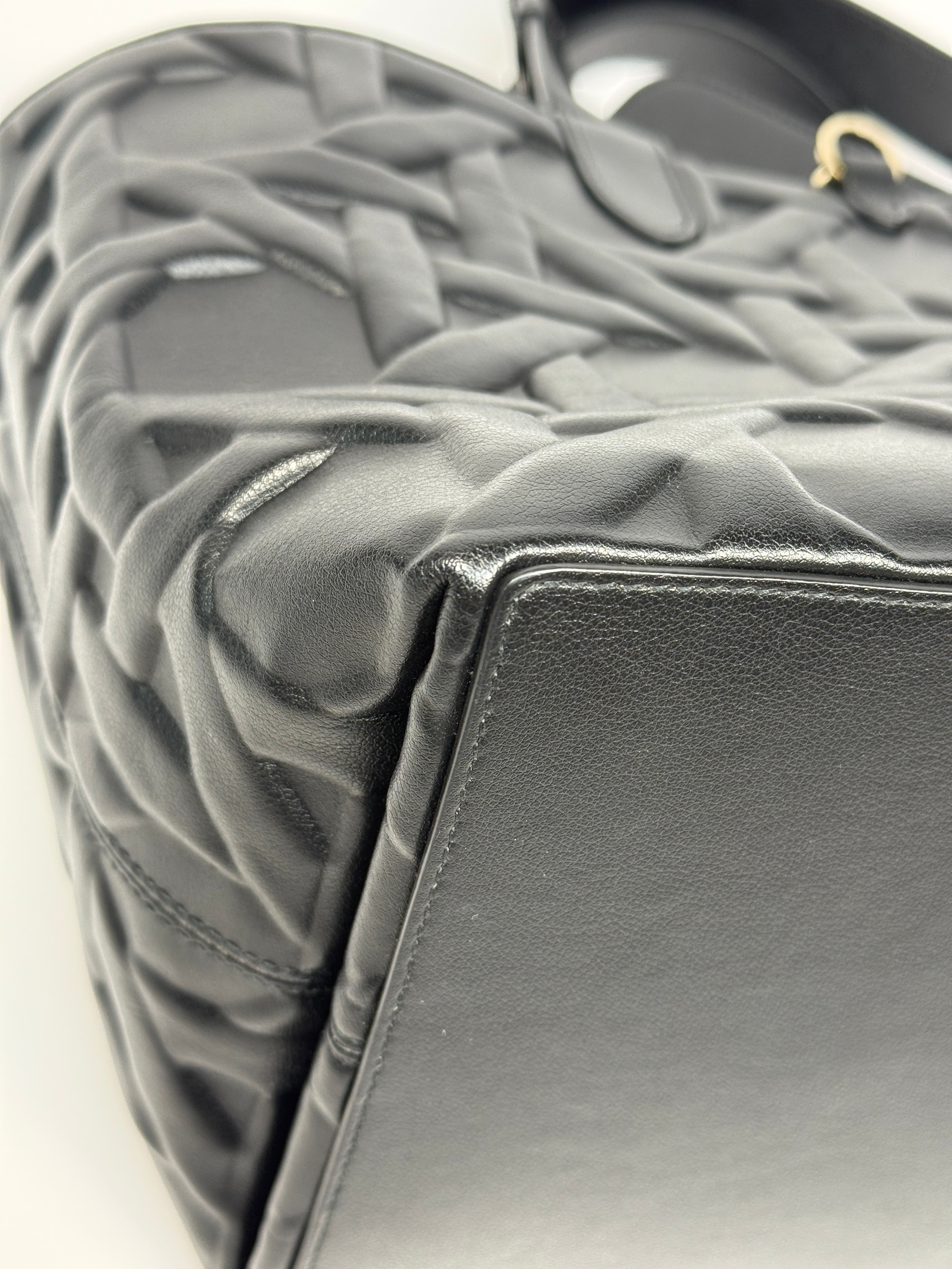 Christian Dior Medium Dior Toujours Bag in black calfskin with gold hardware, authentic and preloved in excellent condition