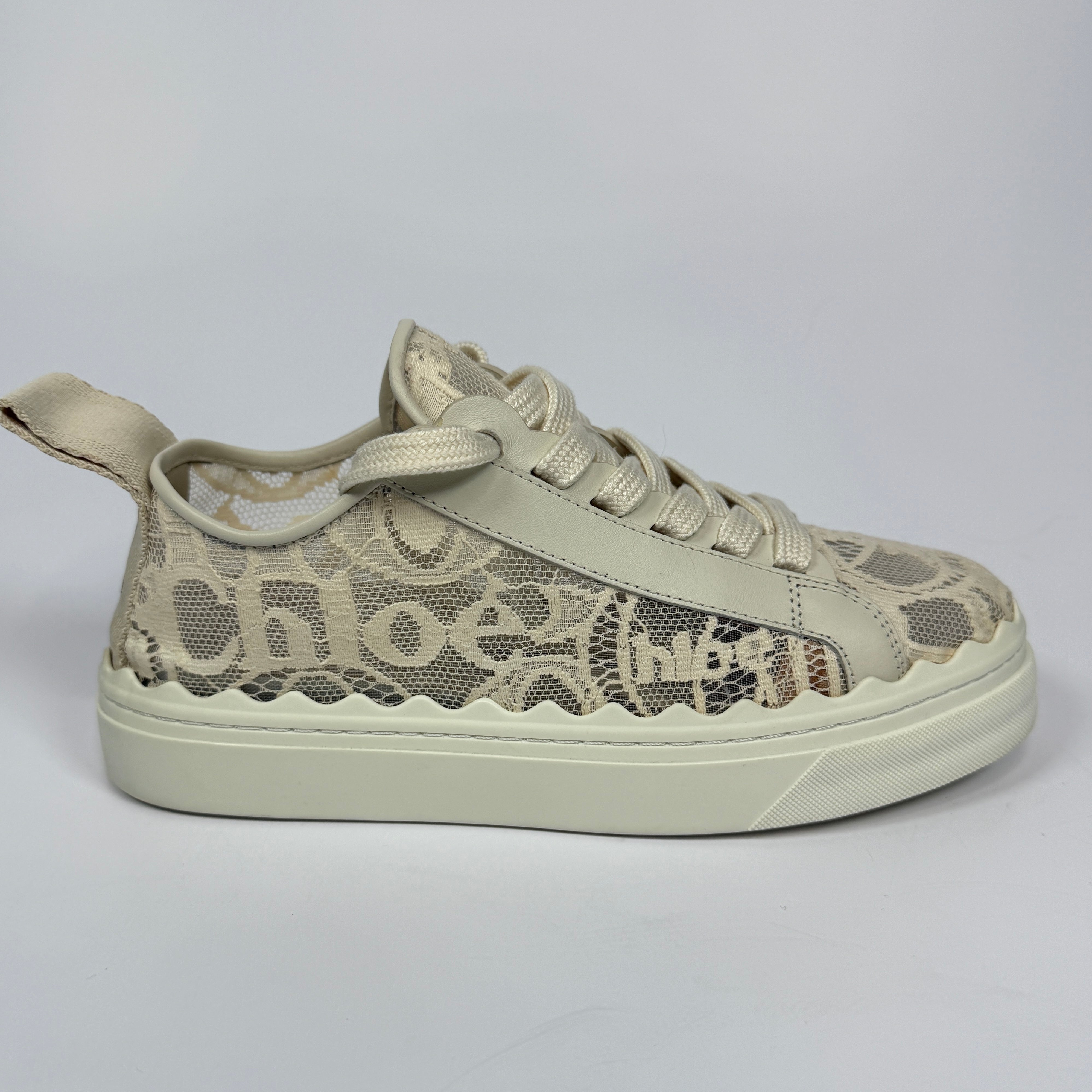 Chloe Lauren Lace Sneakers (Size 38/UK5) Authentic and pre loved in very good condition.