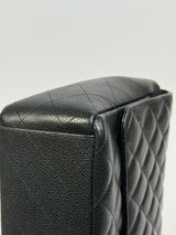 Chanel Maxi Classic Double Flap In Black Caviar Leather With GHW