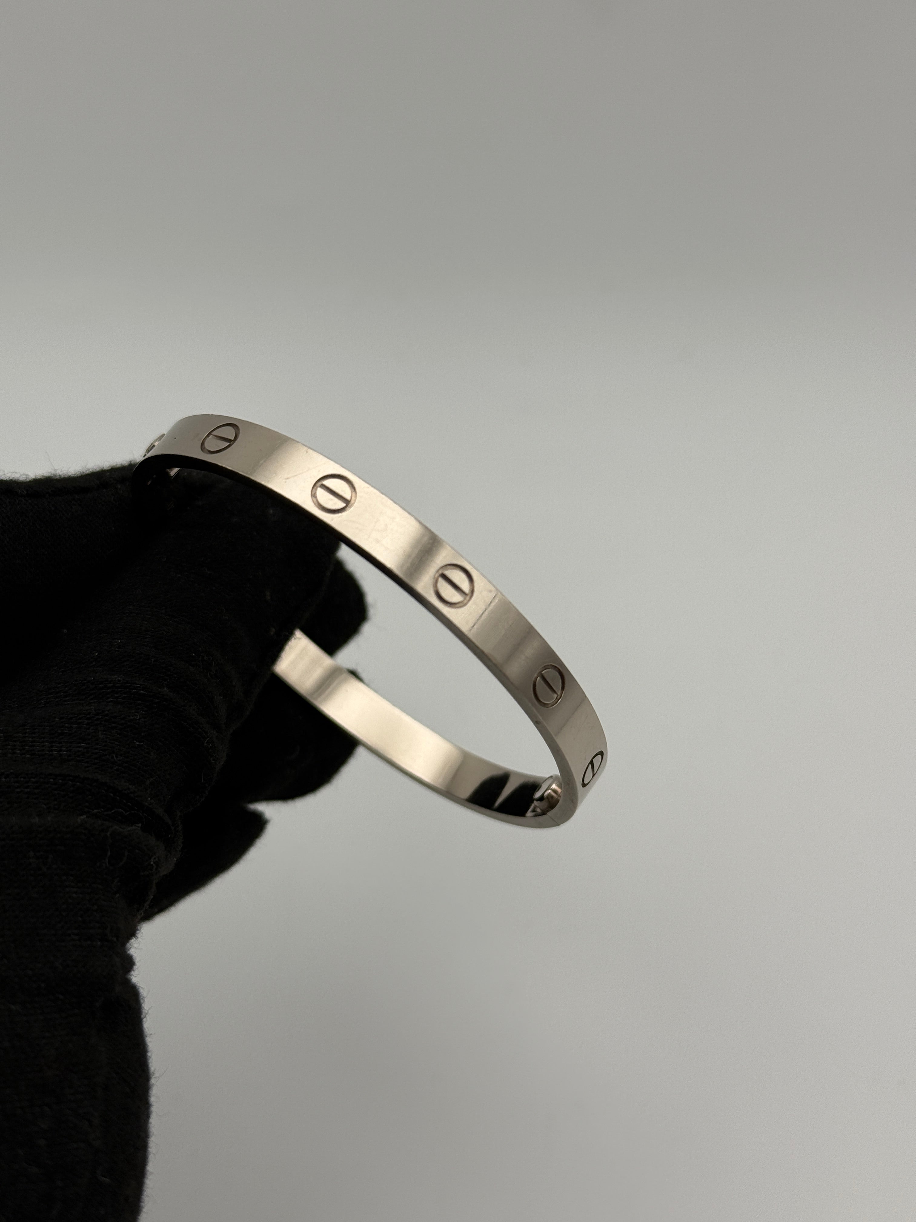 Cartier Love Bracelet in White Gold - Classic Model Authentic and preloved Excellent condition. 100% Authenticity gurantee