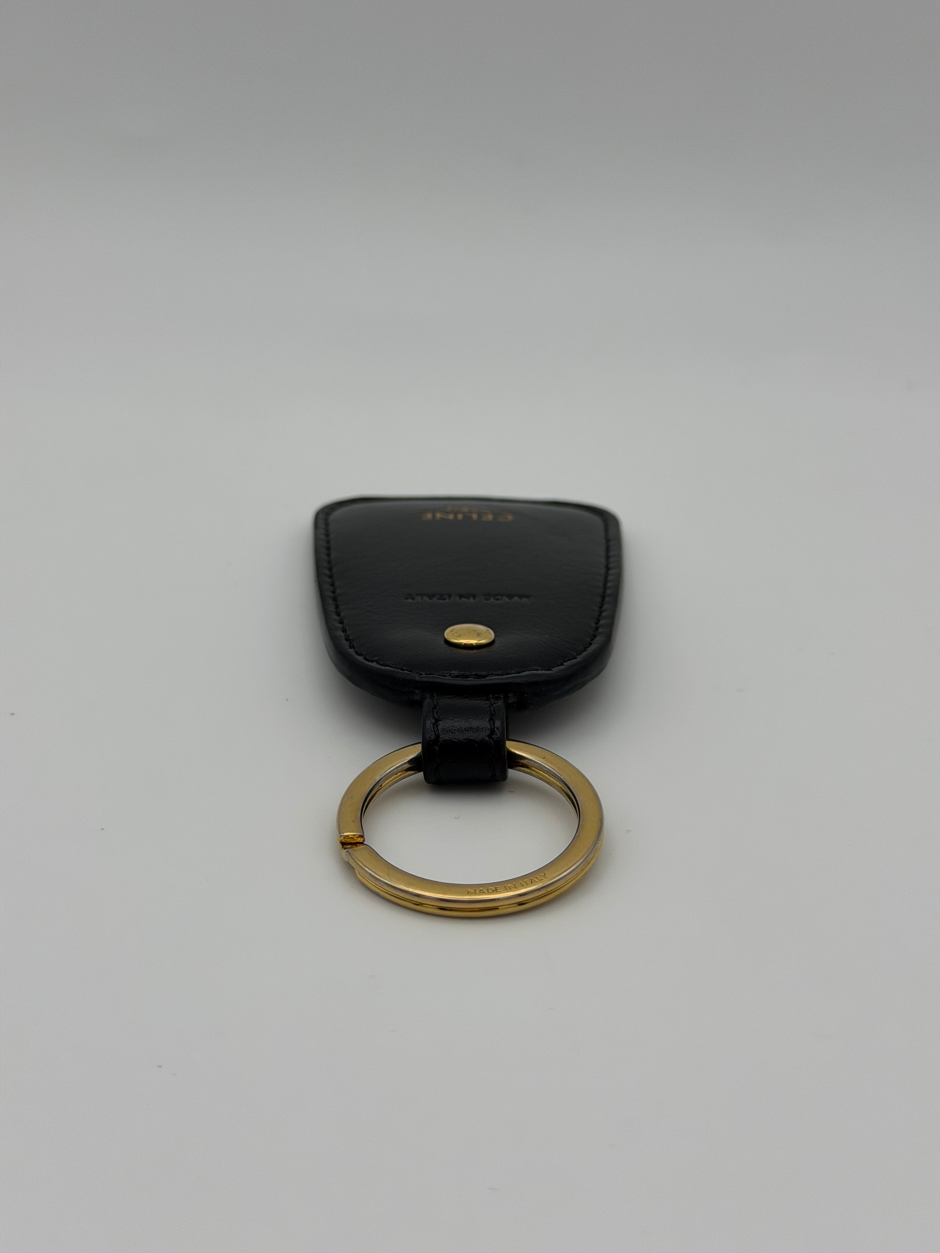Celine Key Holder In Triomphe Canvas With Gold Hardware. Authentic and preloved in excellent condition