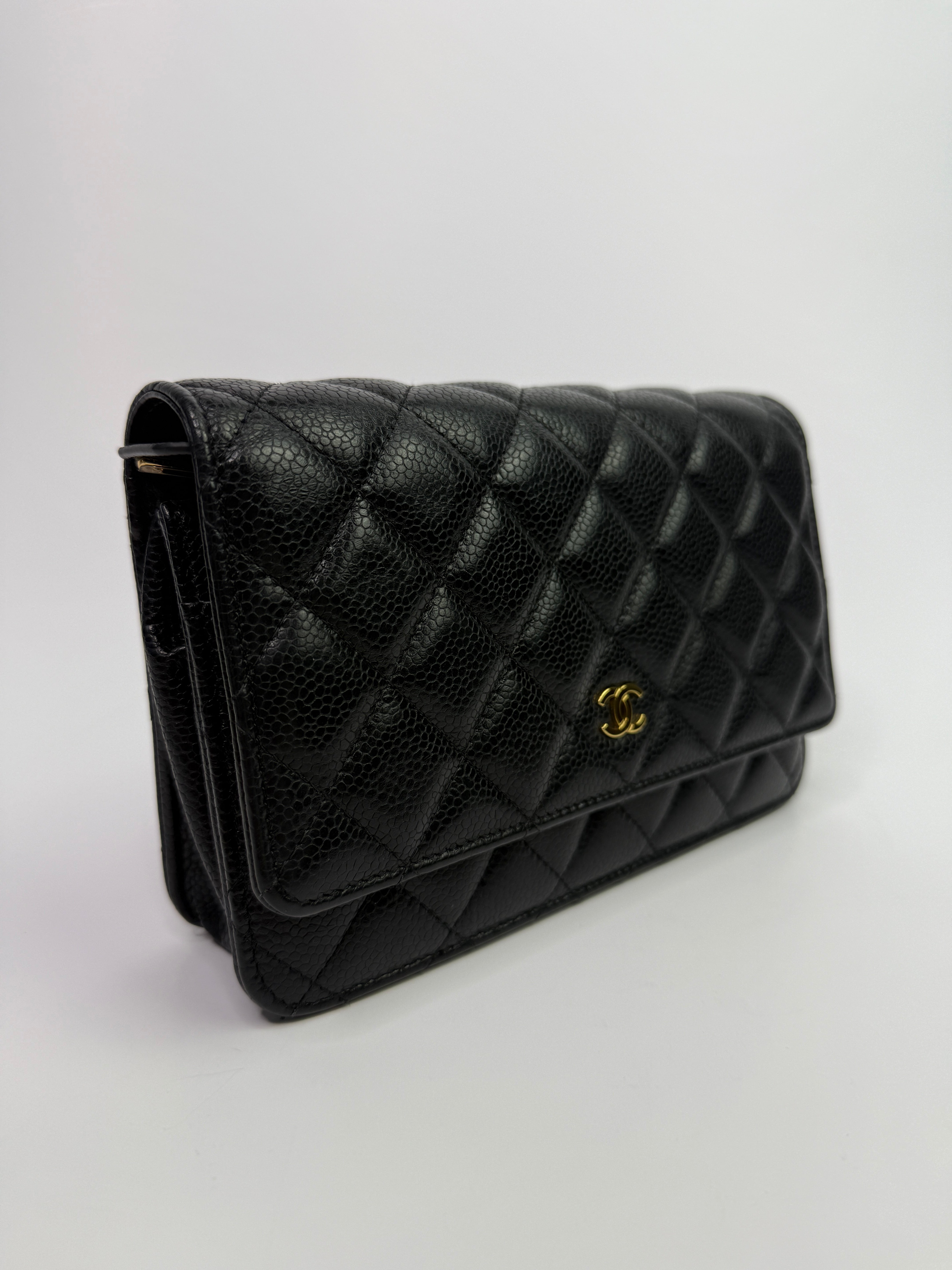 Chanel Wallet On Chain Black Caviar Leather With GHW