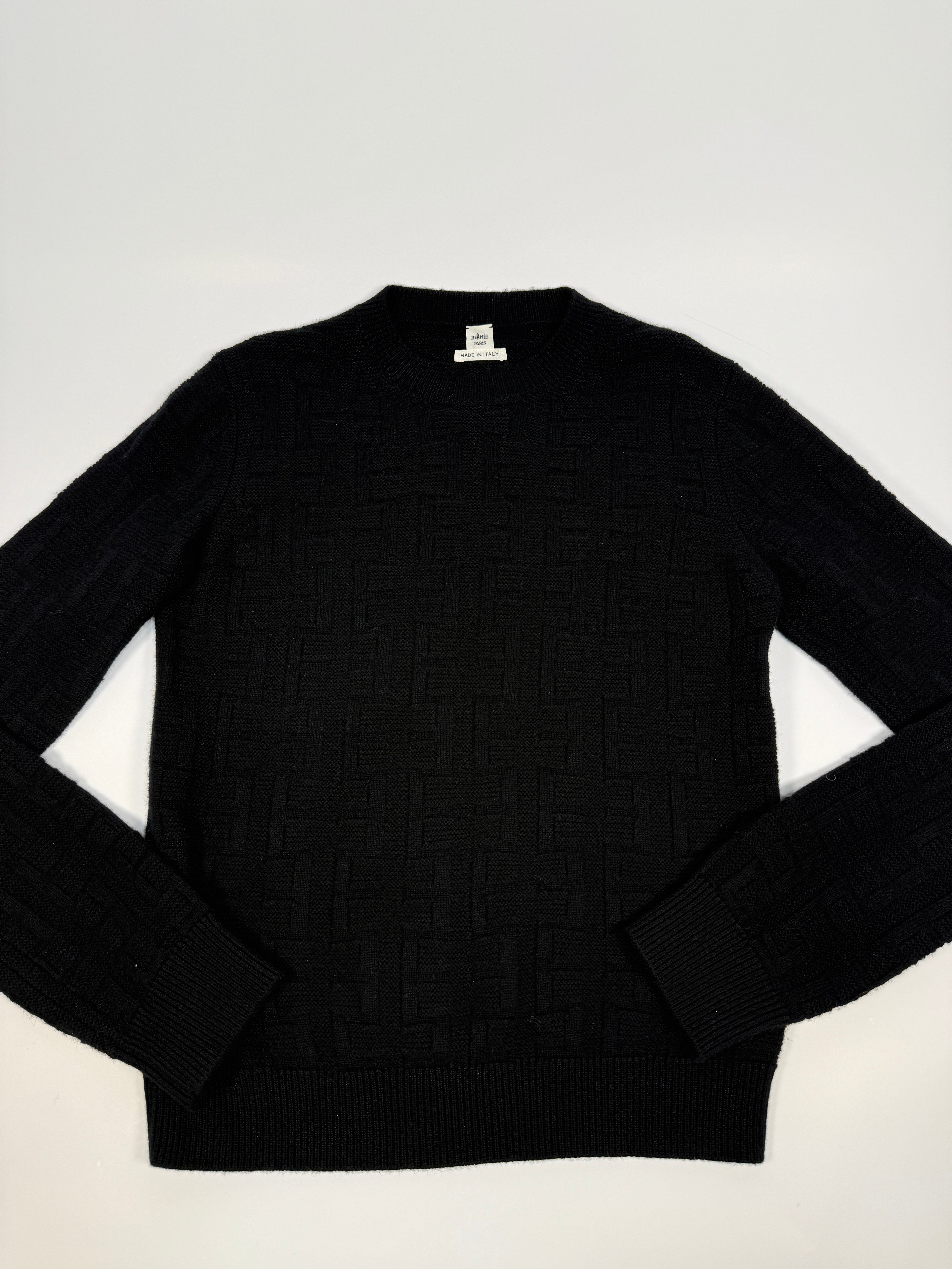 Preloved Authentic Hermès 'H' Long Sleeved Sweater black