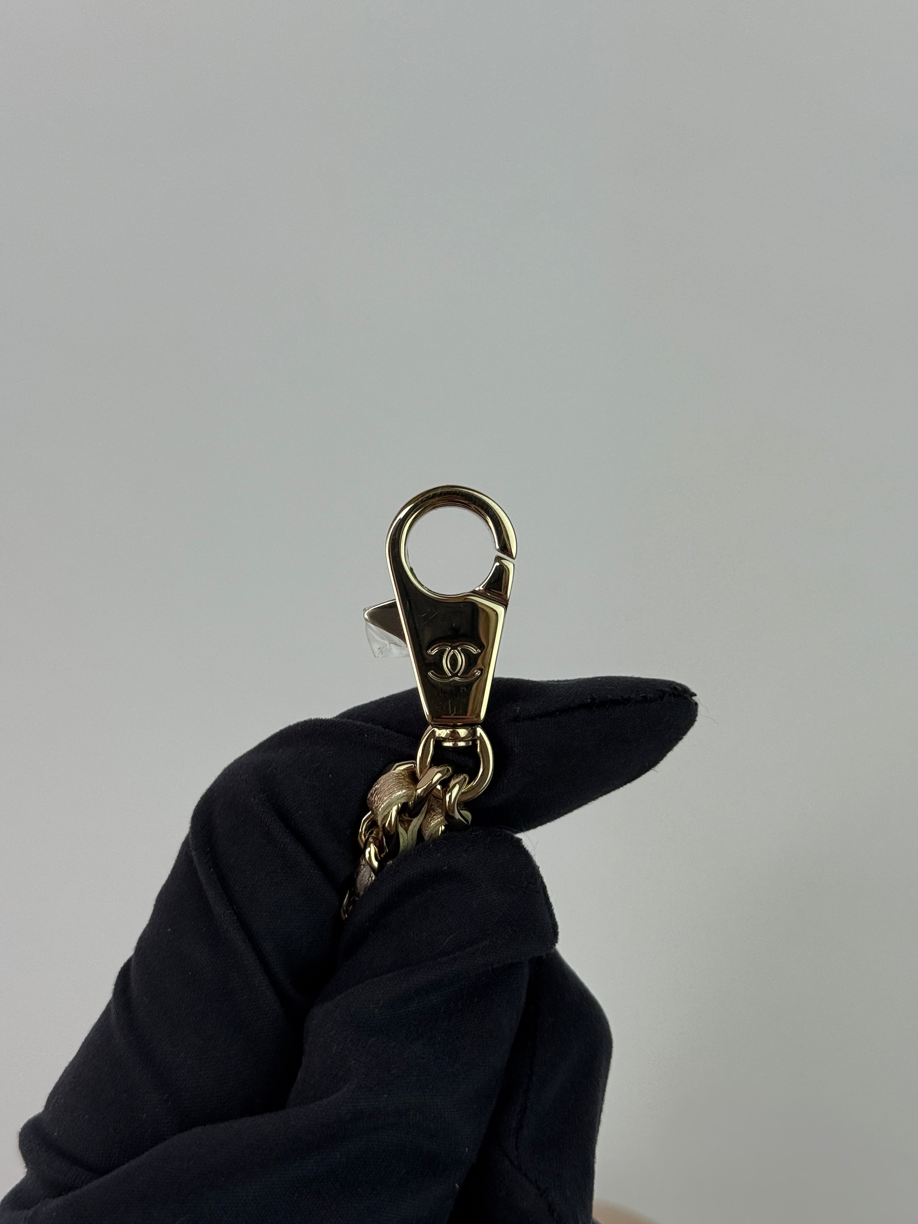 Chanel Metallic Lambskin Round Purse and AirPods Case