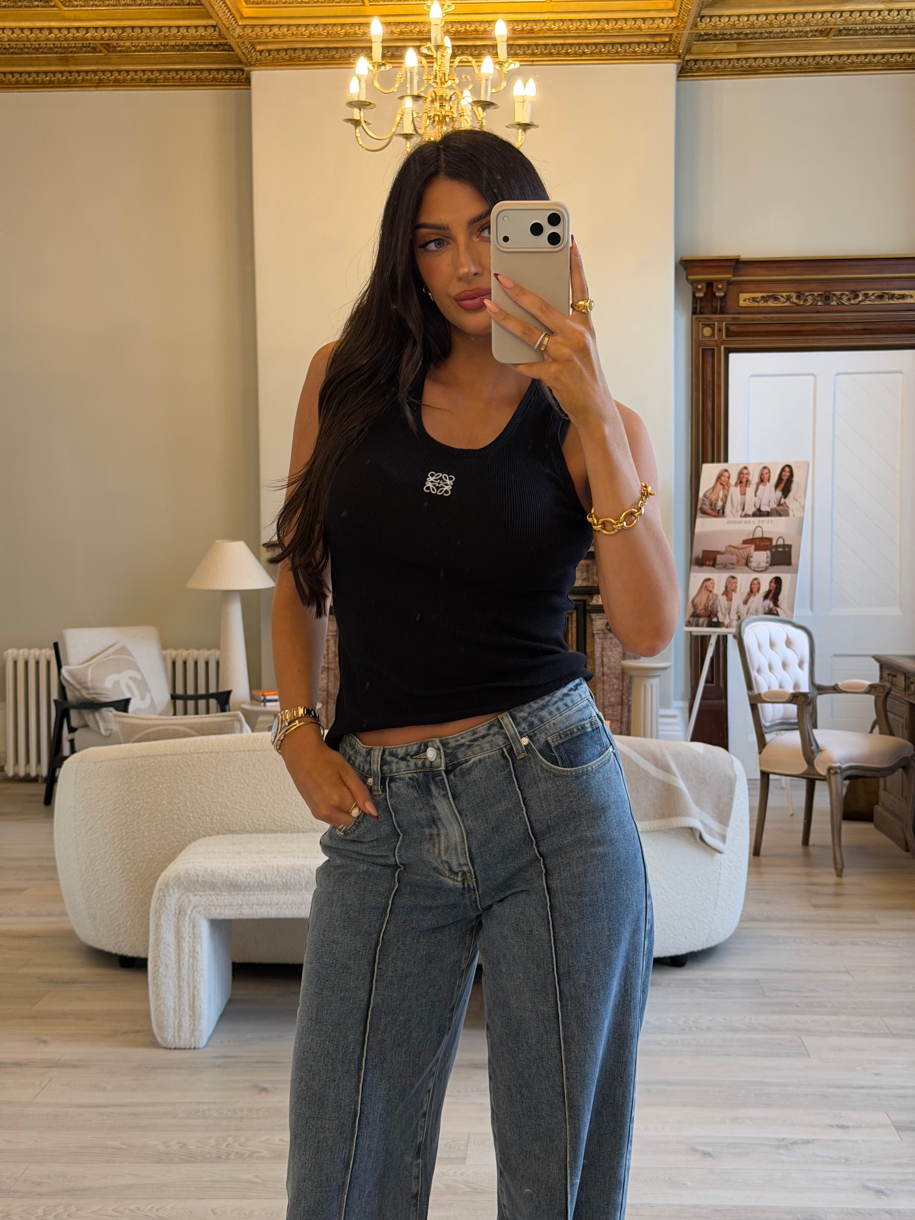 Loewe Anagram Black Vest (Size S/UK8)